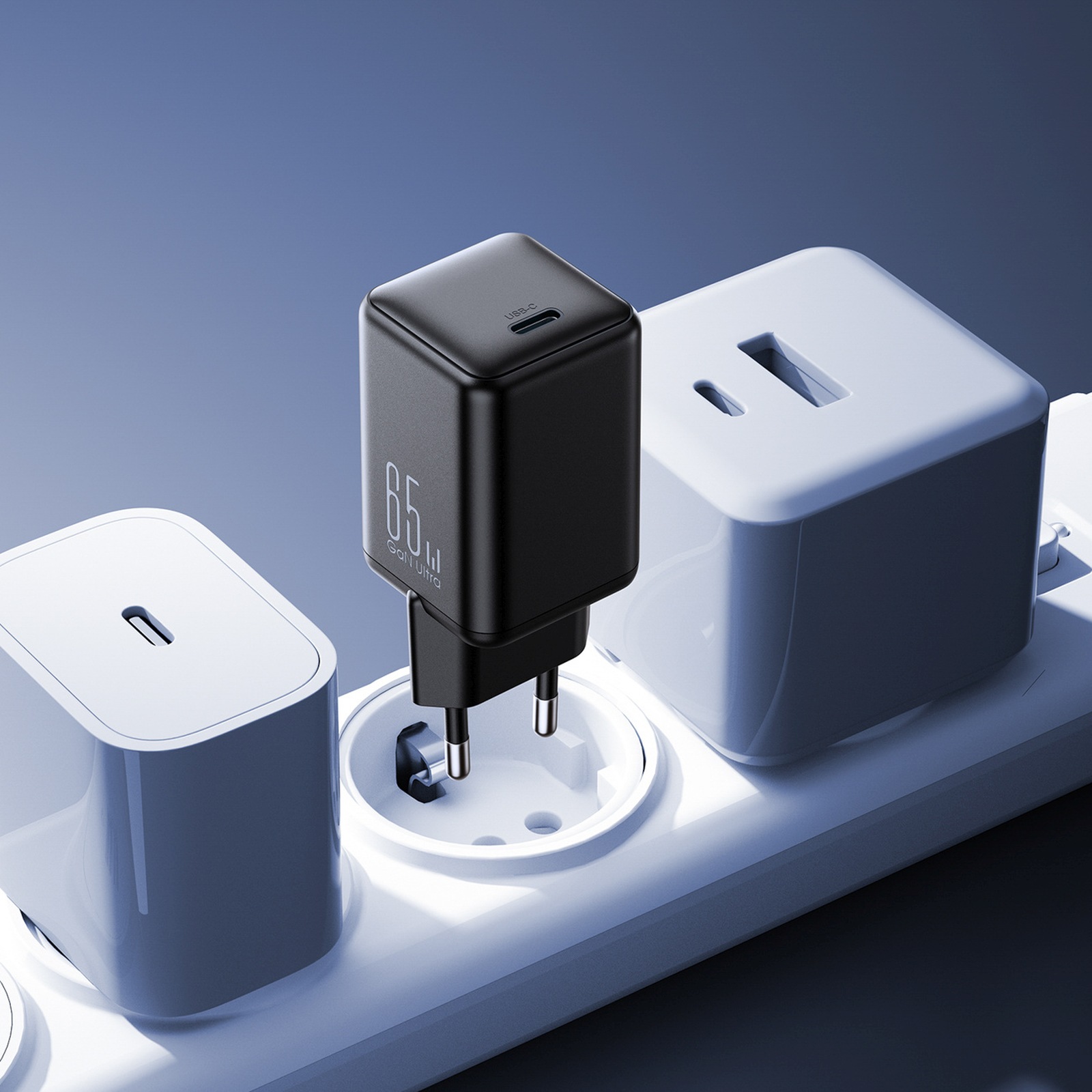 Usb-c Es Tinklo įkroviklis 65 W - Juodas