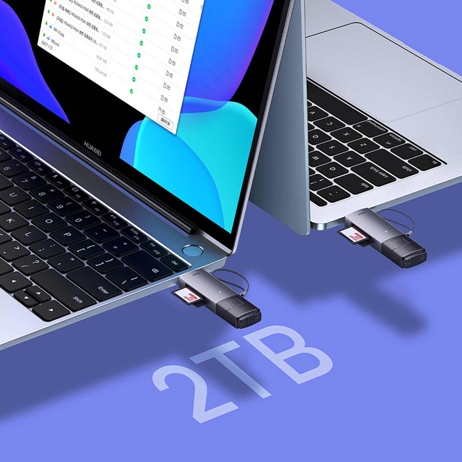 Usb-a Usb-c Sd Tf Atminties Kortelių Skaitytuvas - Pilkas