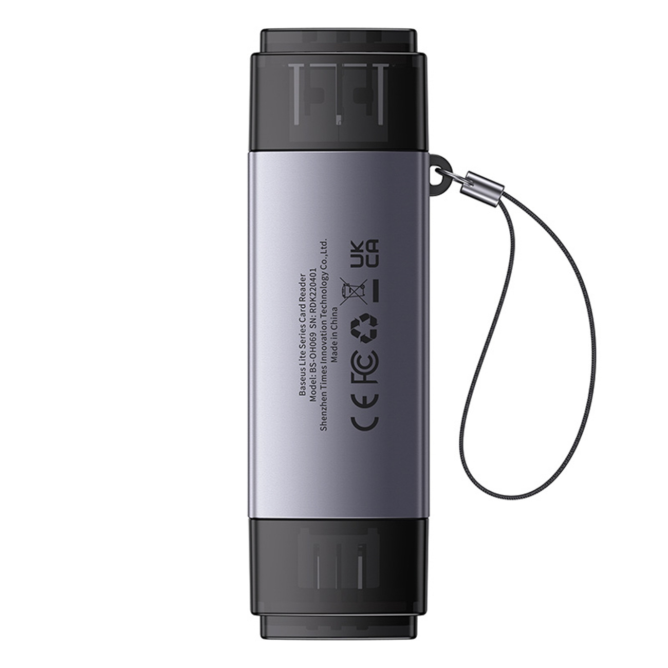 Usb-a Usb-c Sd Tf Atminties Kortelių Skaitytuvas - Pilkas