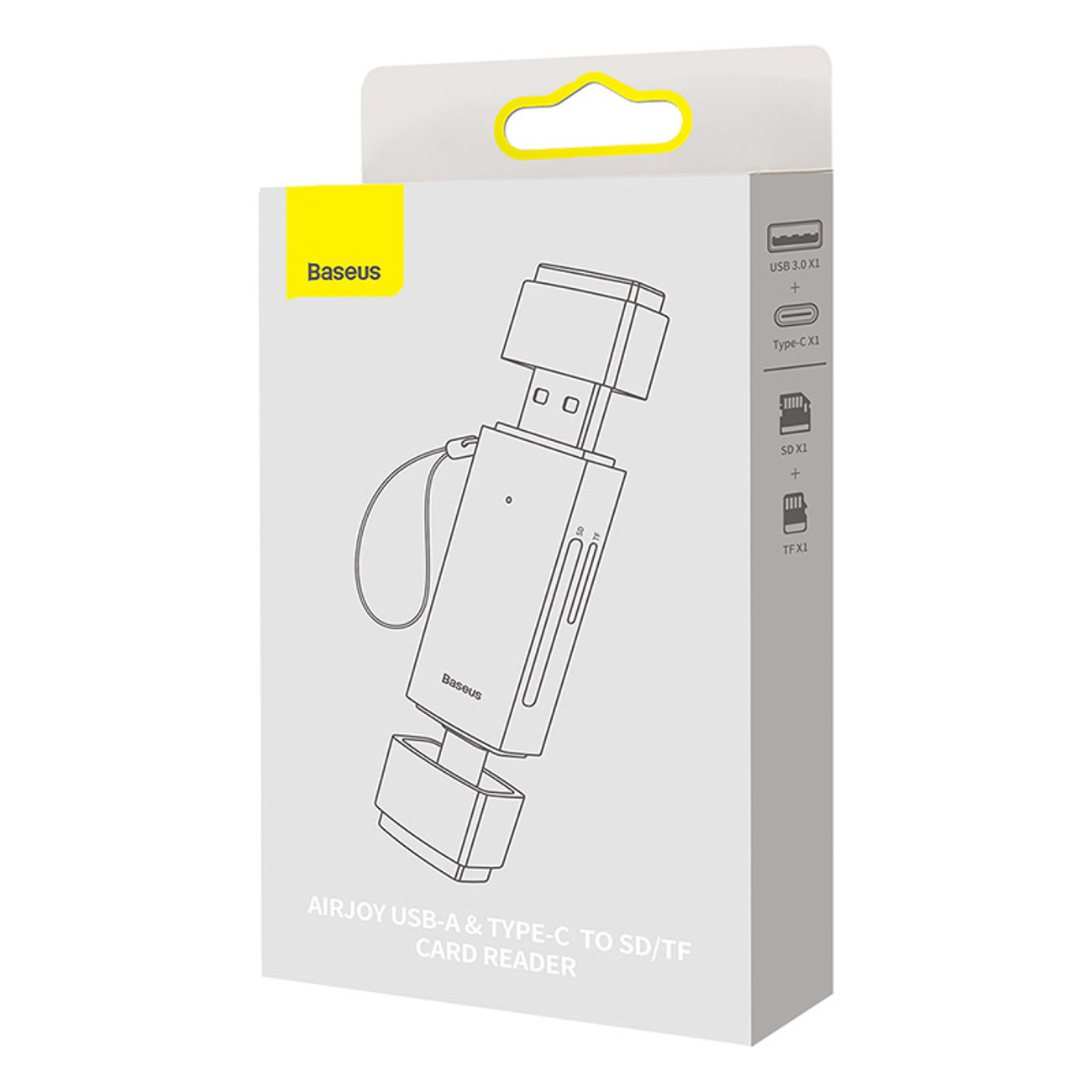 Usb-a Usb-c Sd Tf Atminties Kortelių Skaitytuvas - Pilkas