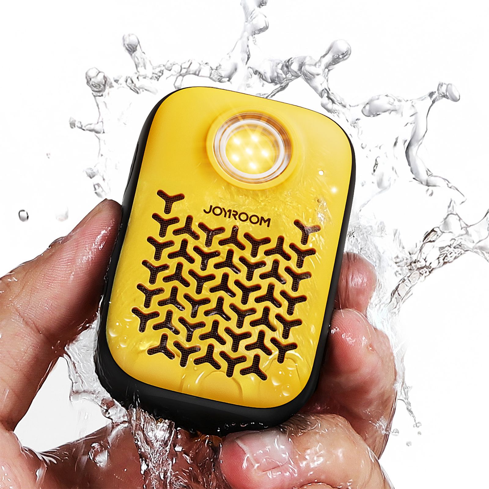 Nešiojamasis Garsiakalbis Su žibintuvėliu, Magnetiniu Segtuku "bluetooth" Ip67 - Geltonas
