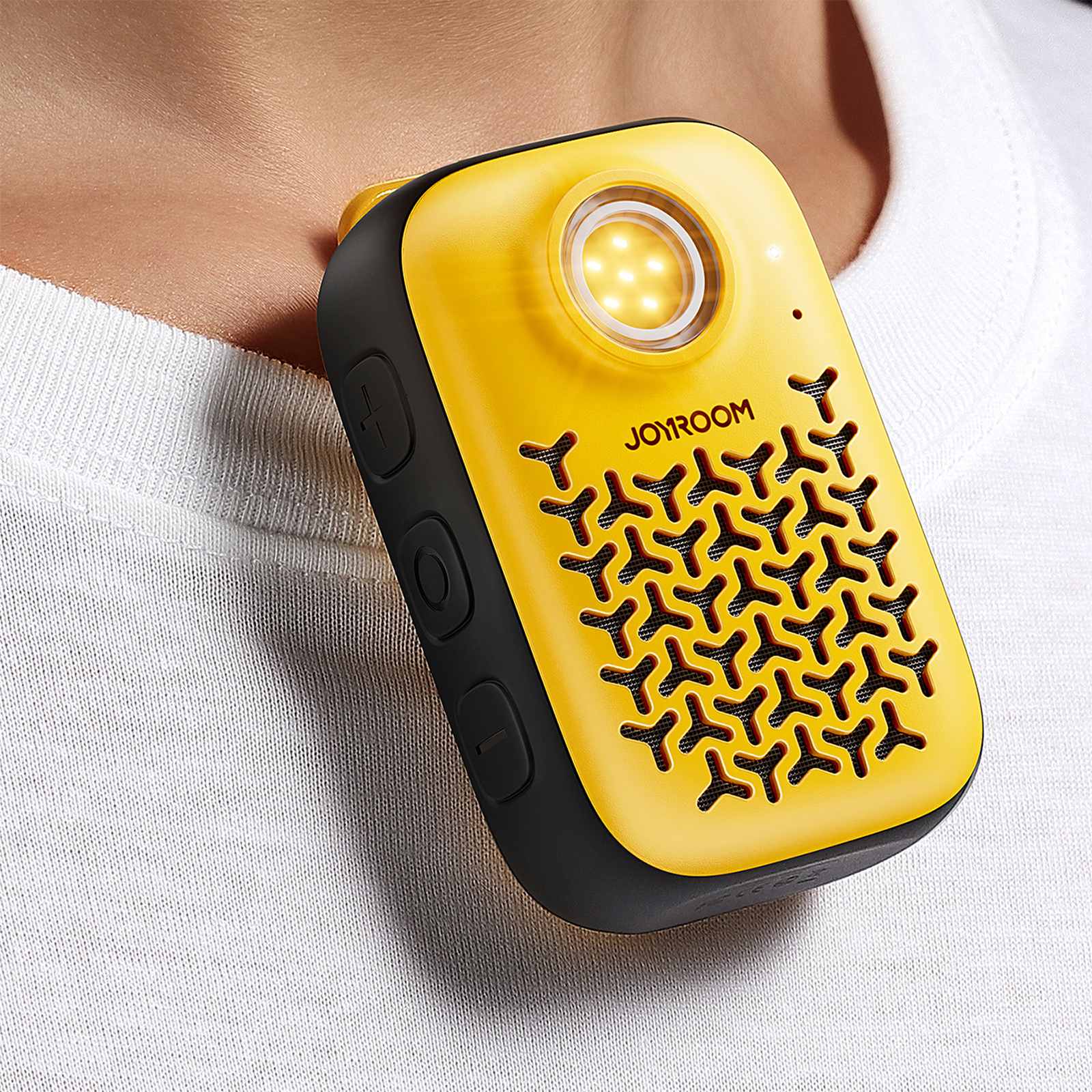 Nešiojamasis Garsiakalbis Su žibintuvėliu, Magnetiniu Segtuku "bluetooth" Ip67 - Geltonas