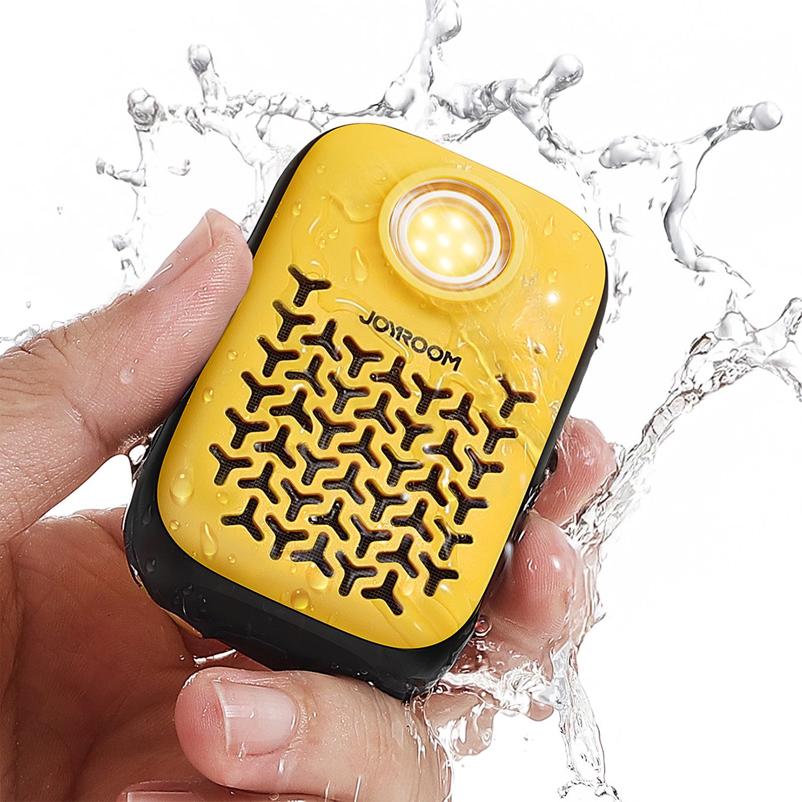 Nešiojamasis Garsiakalbis Su žibintuvėliu, Magnetiniu Segtuku "bluetooth" Ip67 - Geltonas