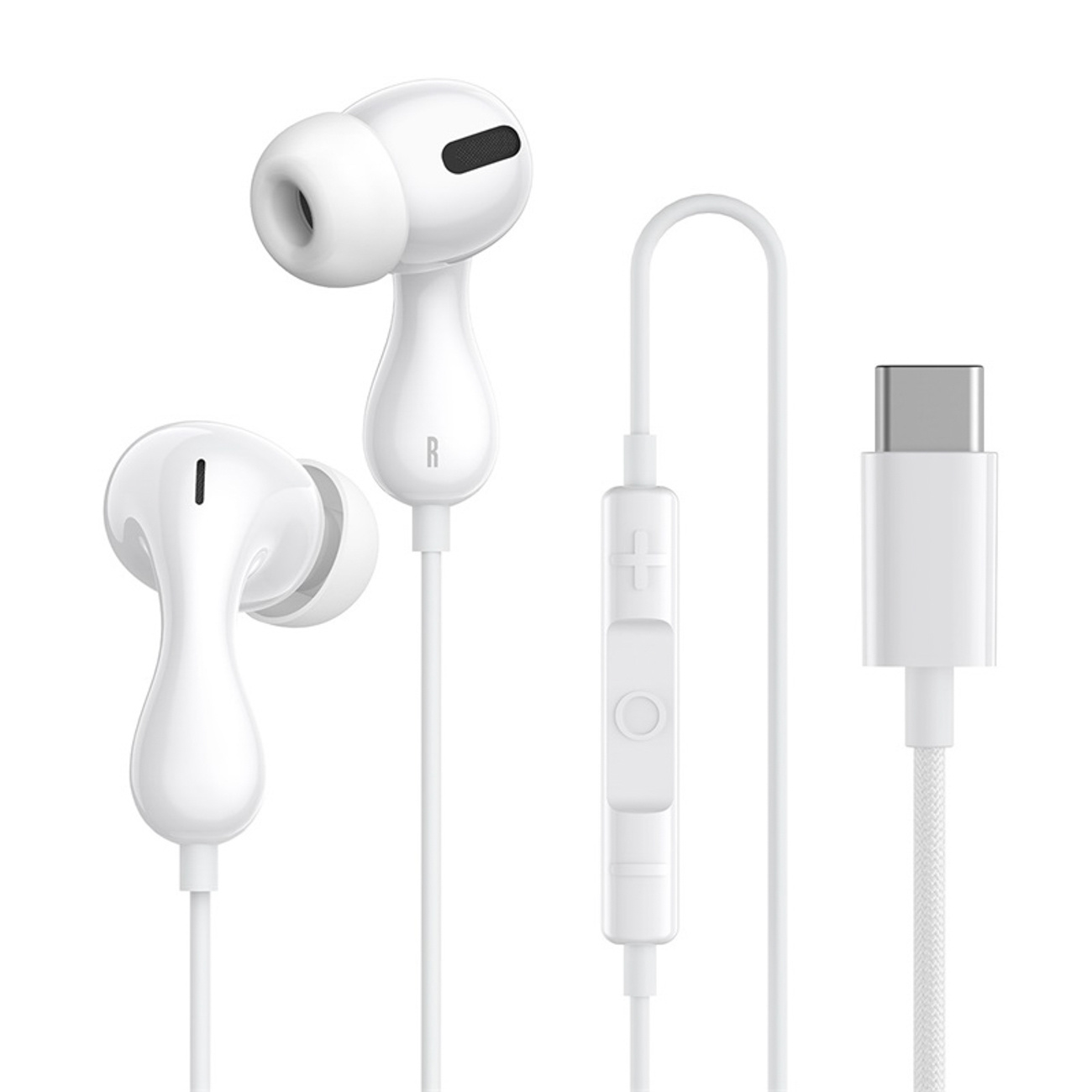 Encok Cz20 Usb-c Laidinės Ausinės į Ausis - Baltos Spalvos