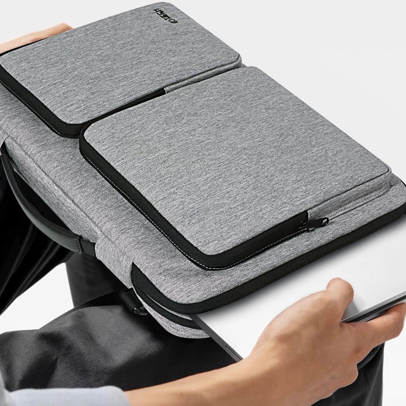 "defender Bag" Krepšys 15-16'' Nešiojamojo Kompiuterio Dėklui - Pilkas
