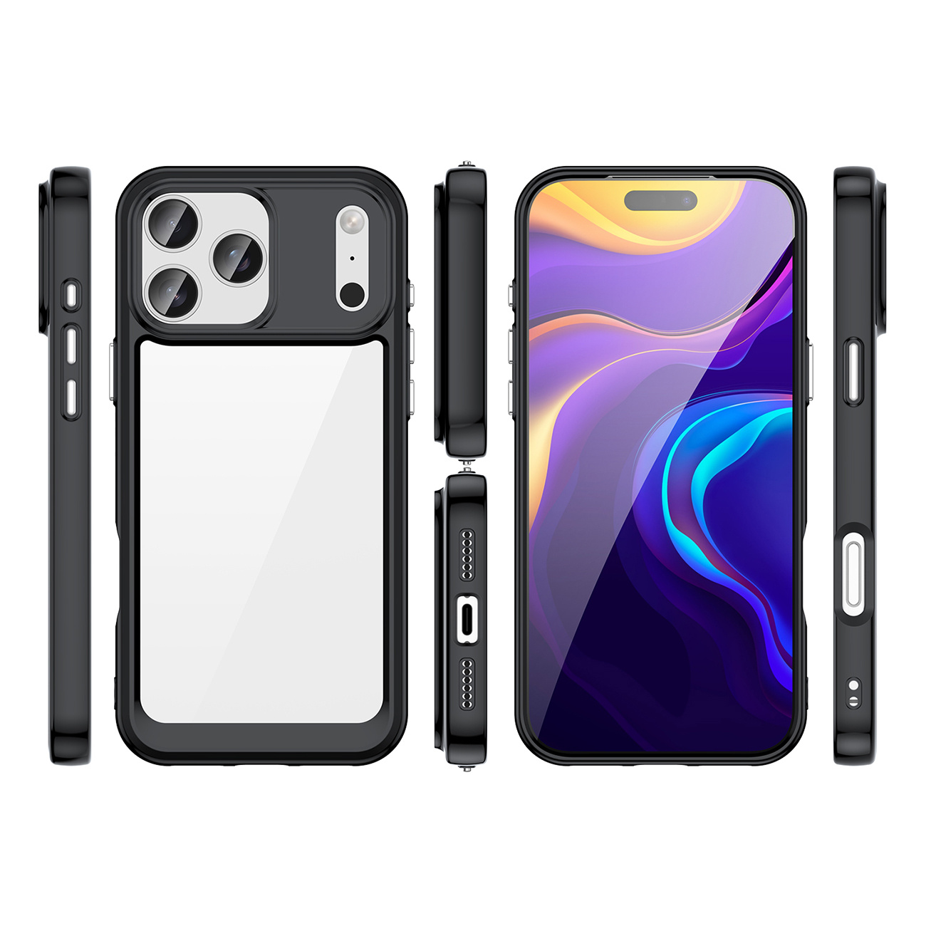 "iphone 17 Pro" Dėklo Dangtelis "outer Space" - Juodas Permatomas
