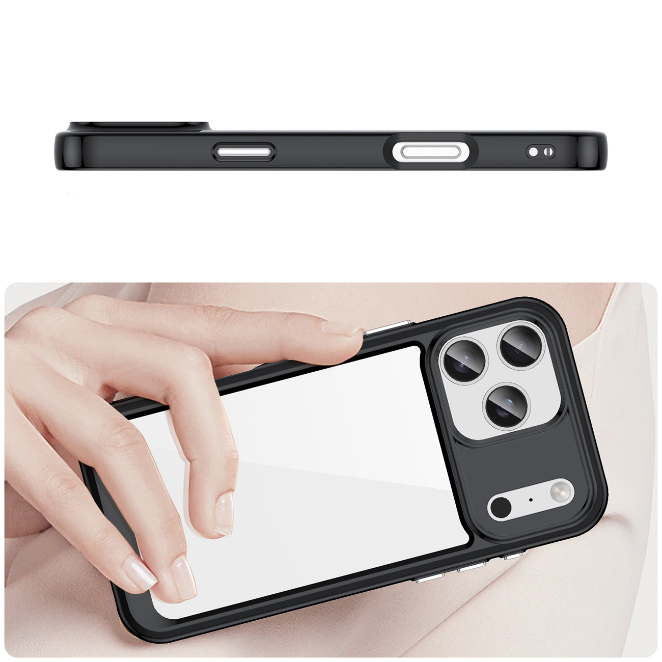 "iphone 17 Pro" Dėklo Dangtelis "outer Space" - Juodas Permatomas