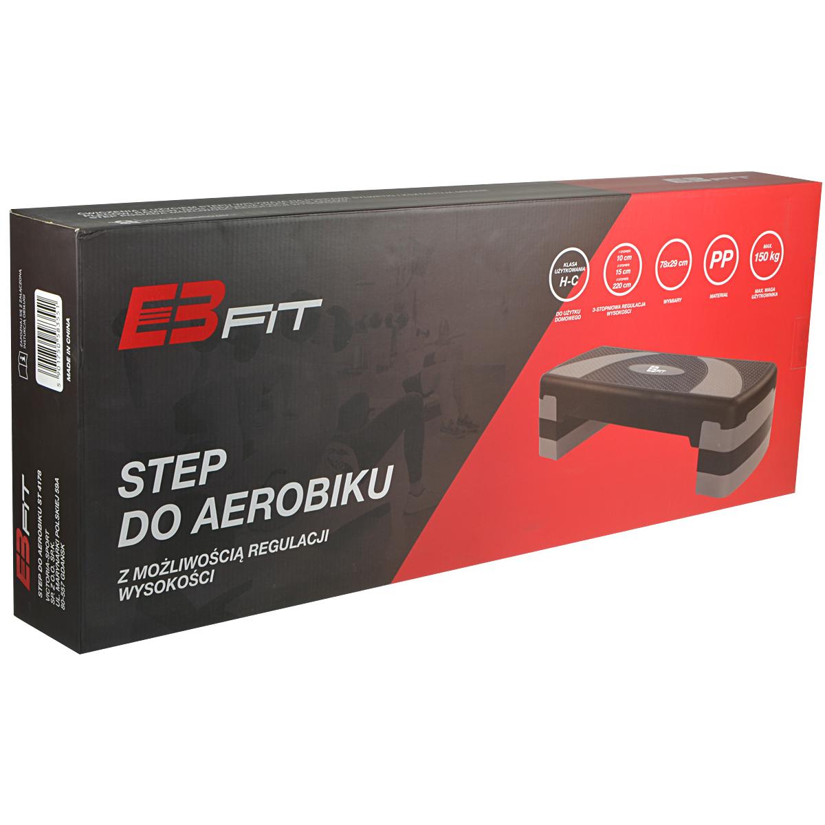 Aerobikos Laiptelis 78x29cm 3 Pakopų Reguliavimas Enero Fit