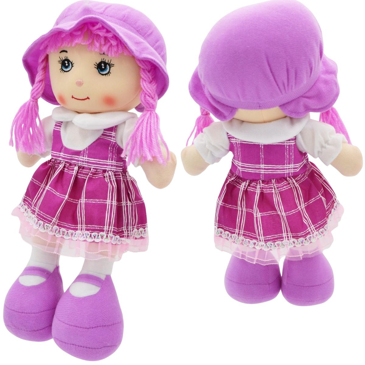 Pliušinė Skudurinė Lėlė Su Garsu - Violetinė
