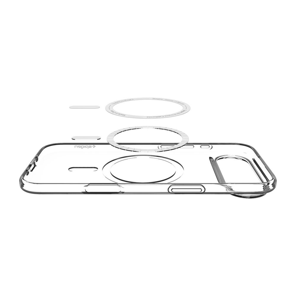 "iphone 17 Air" Dėklas "magsafe Liquid Crystal" - Skaidrus Ir Baltas