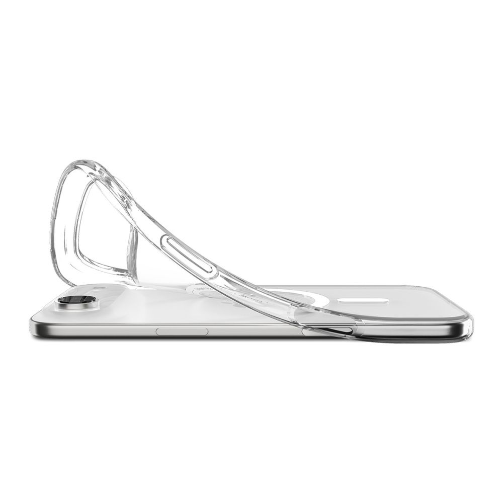 "iphone 17 Air" Dėklas "magsafe Liquid Crystal" - Skaidrus Ir Baltas