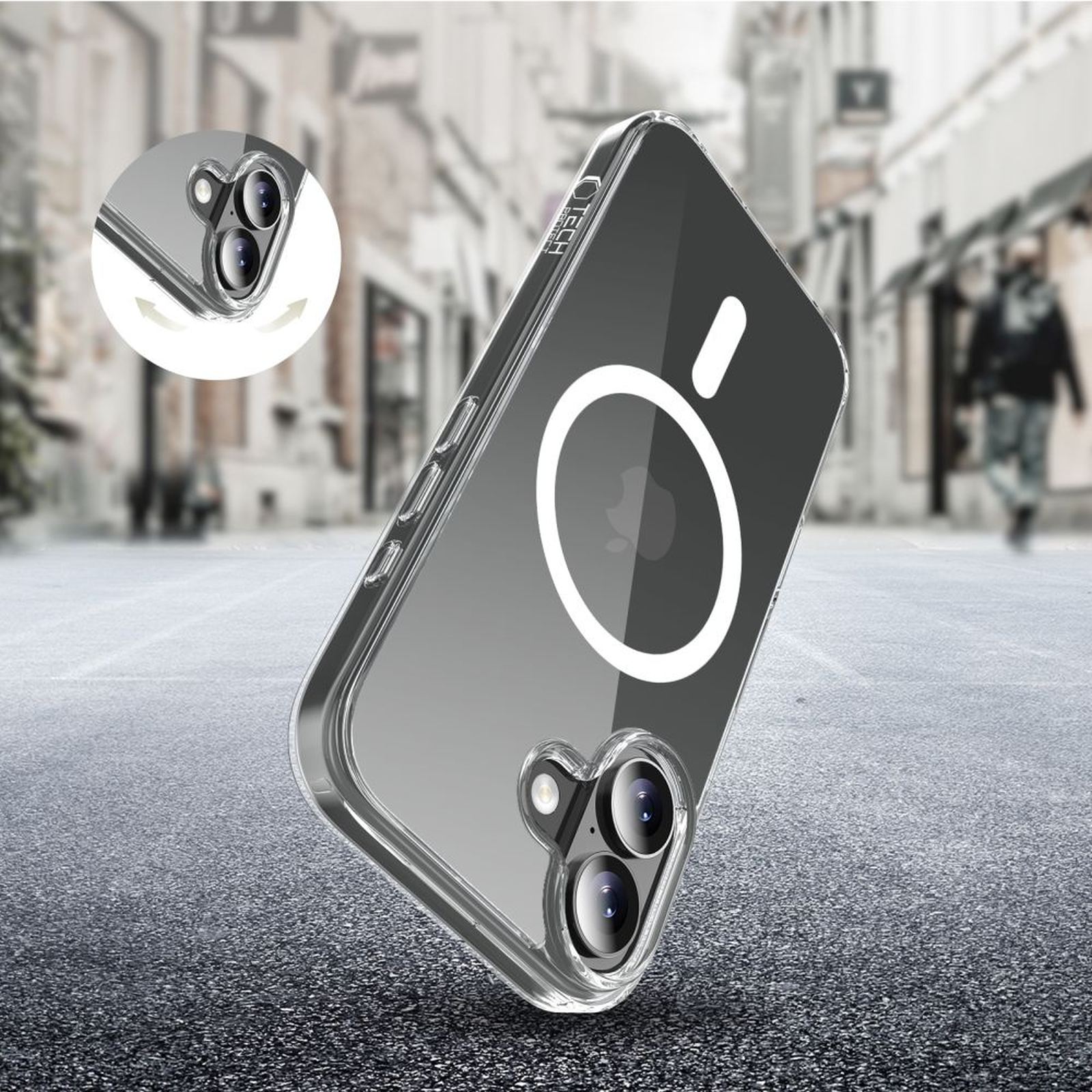 Dėklas "iphone 17 Magsafe Flexair Hybrid" - Skaidrus