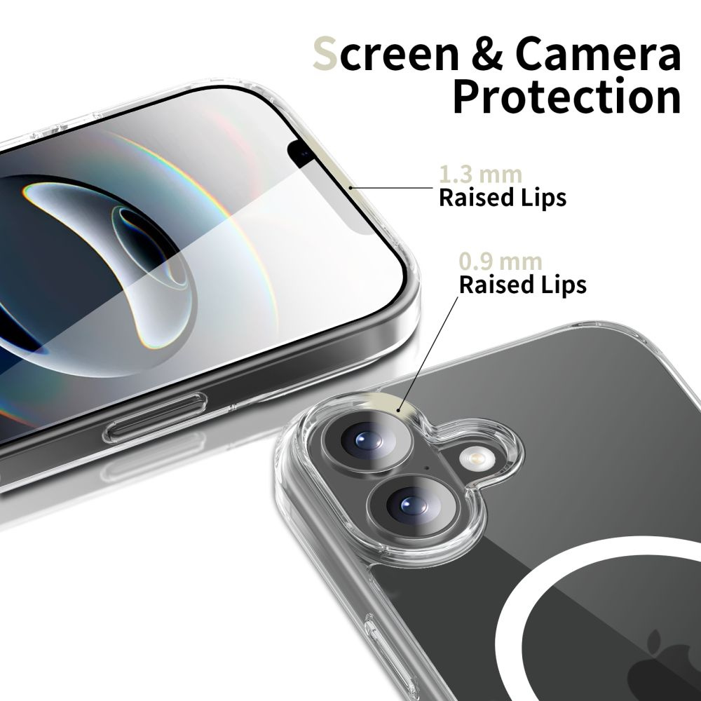 Dėklas "iphone 17 Magsafe Flexair Hybrid" - Skaidrus