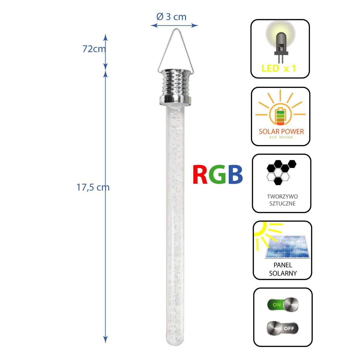 Sopel Solar Lamp For Hanging 3x17.5cm Led
