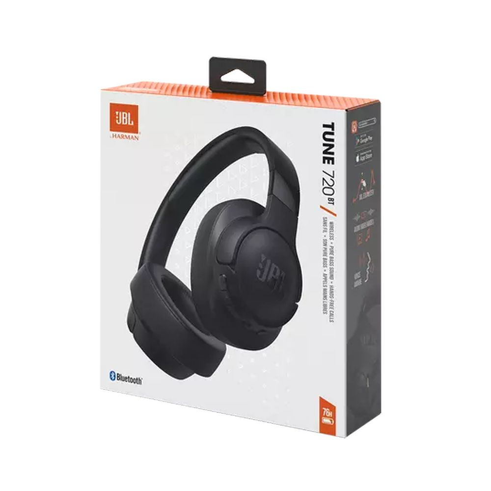 Jbl Tune 720bt Belaidės Ausinės į Ausis - Juodos Spalvos