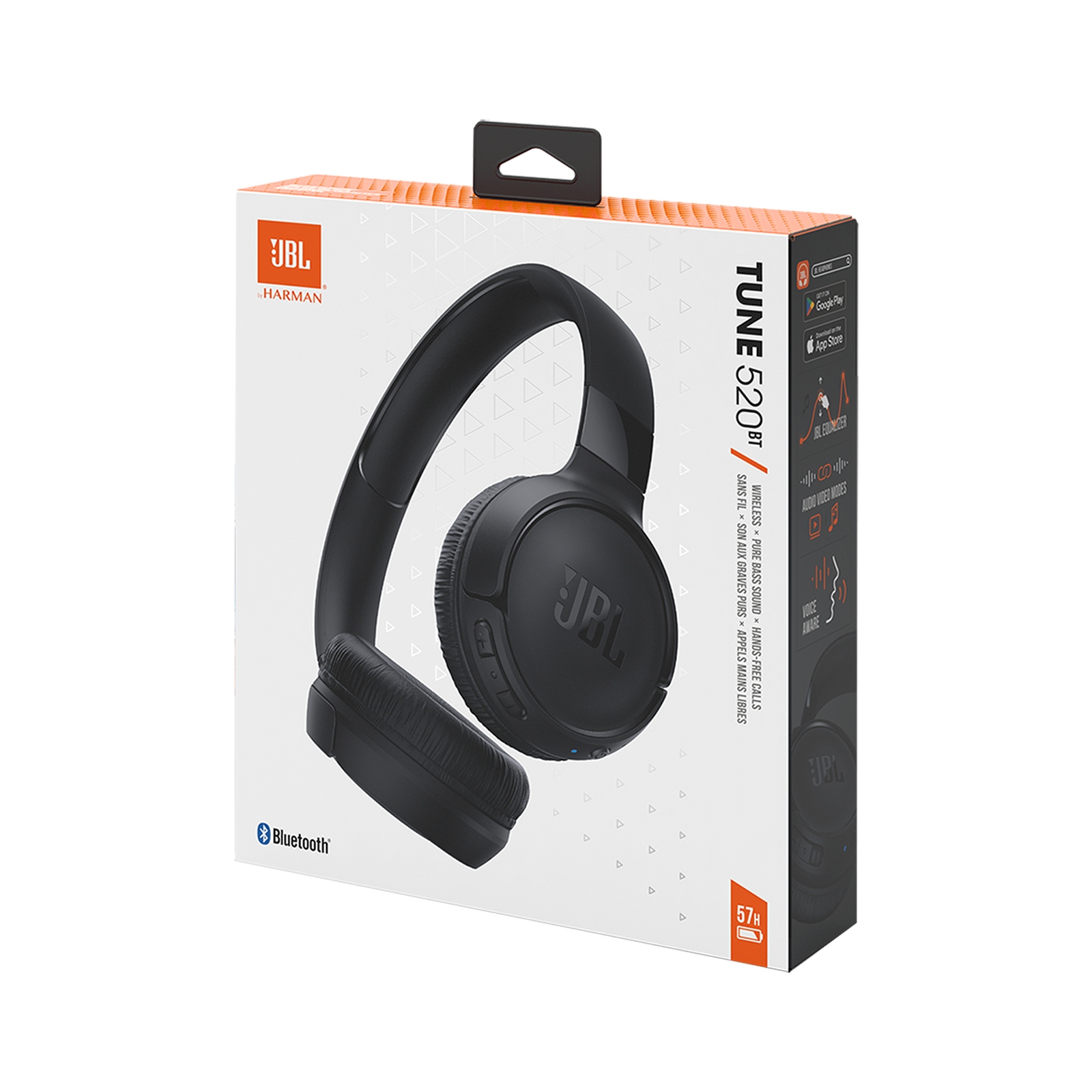 Jbl Tune 520bt "bluetooth" Belaidės Ausinės į Ausis - Juodos Spalvos