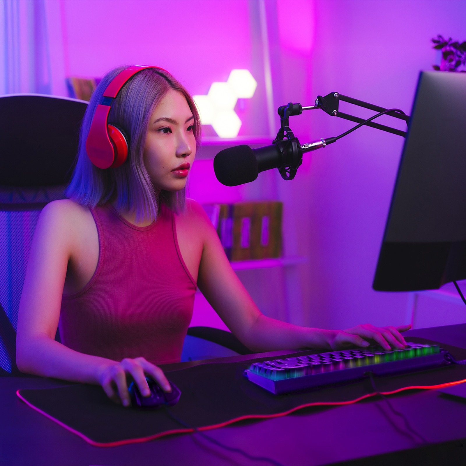 Usb-a Rgb Apšviečiama Mechaninė žaidimų Klaviatūra - Juoda