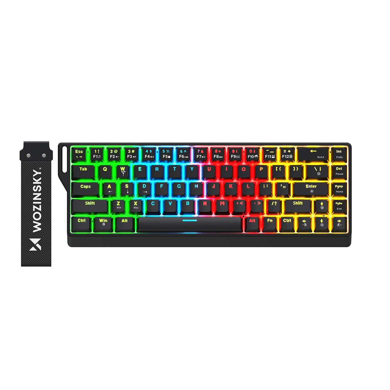 Usb-a Rgb Apšviečiama Mechaninė žaidimų Klaviatūra - Juoda