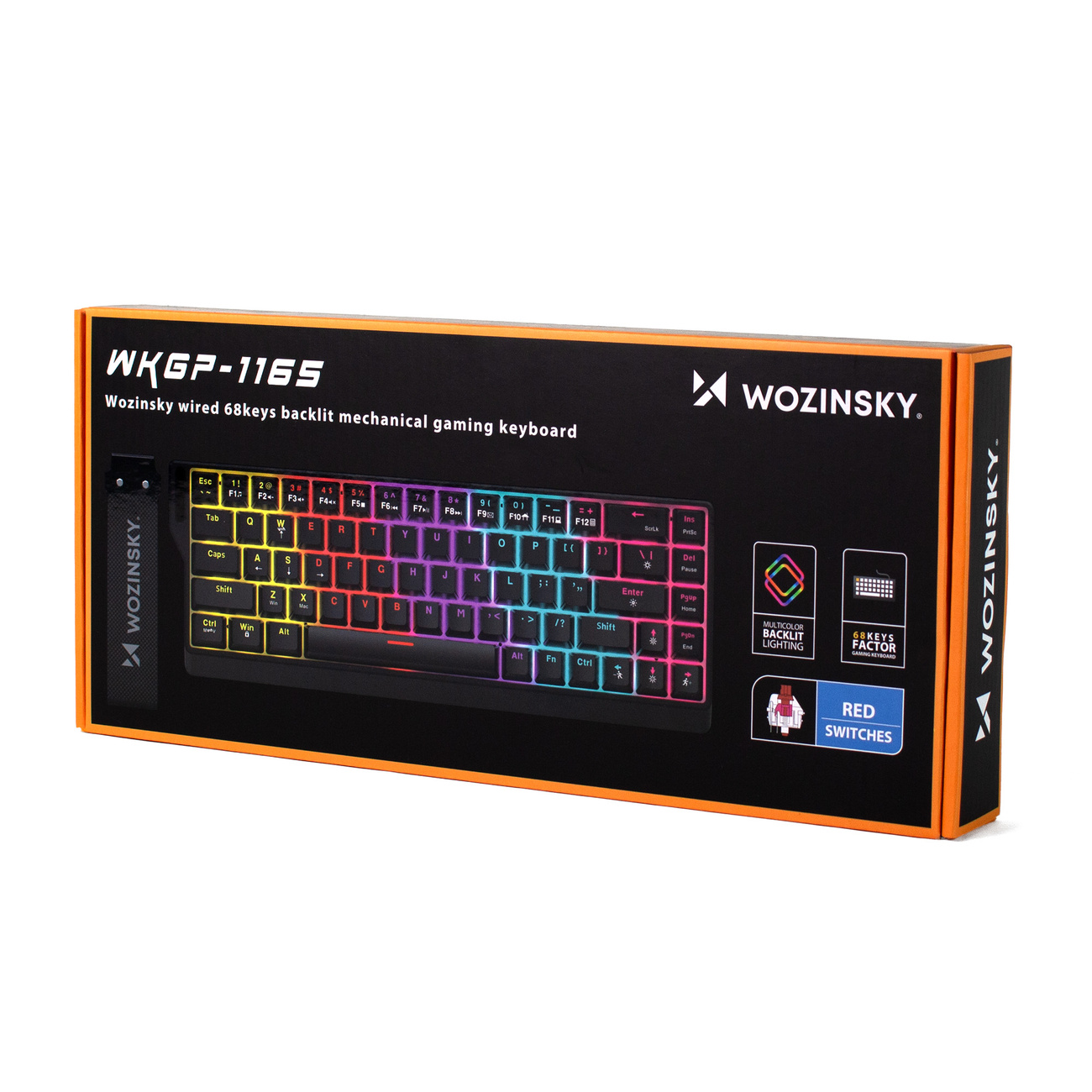 Usb-a Rgb Apšviečiama Mechaninė žaidimų Klaviatūra - Juoda