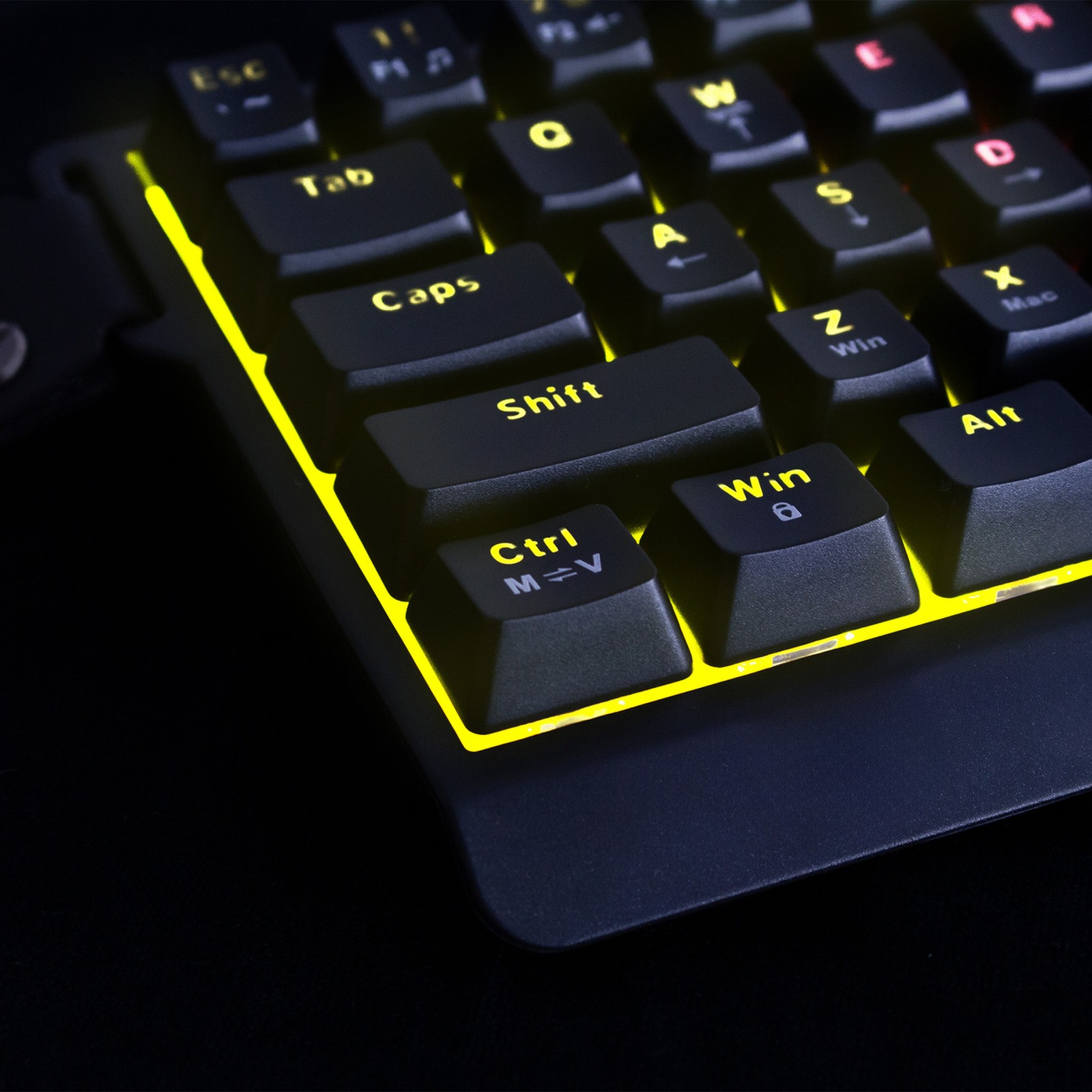Usb-a Rgb Apšviečiama Mechaninė žaidimų Klaviatūra - Juoda