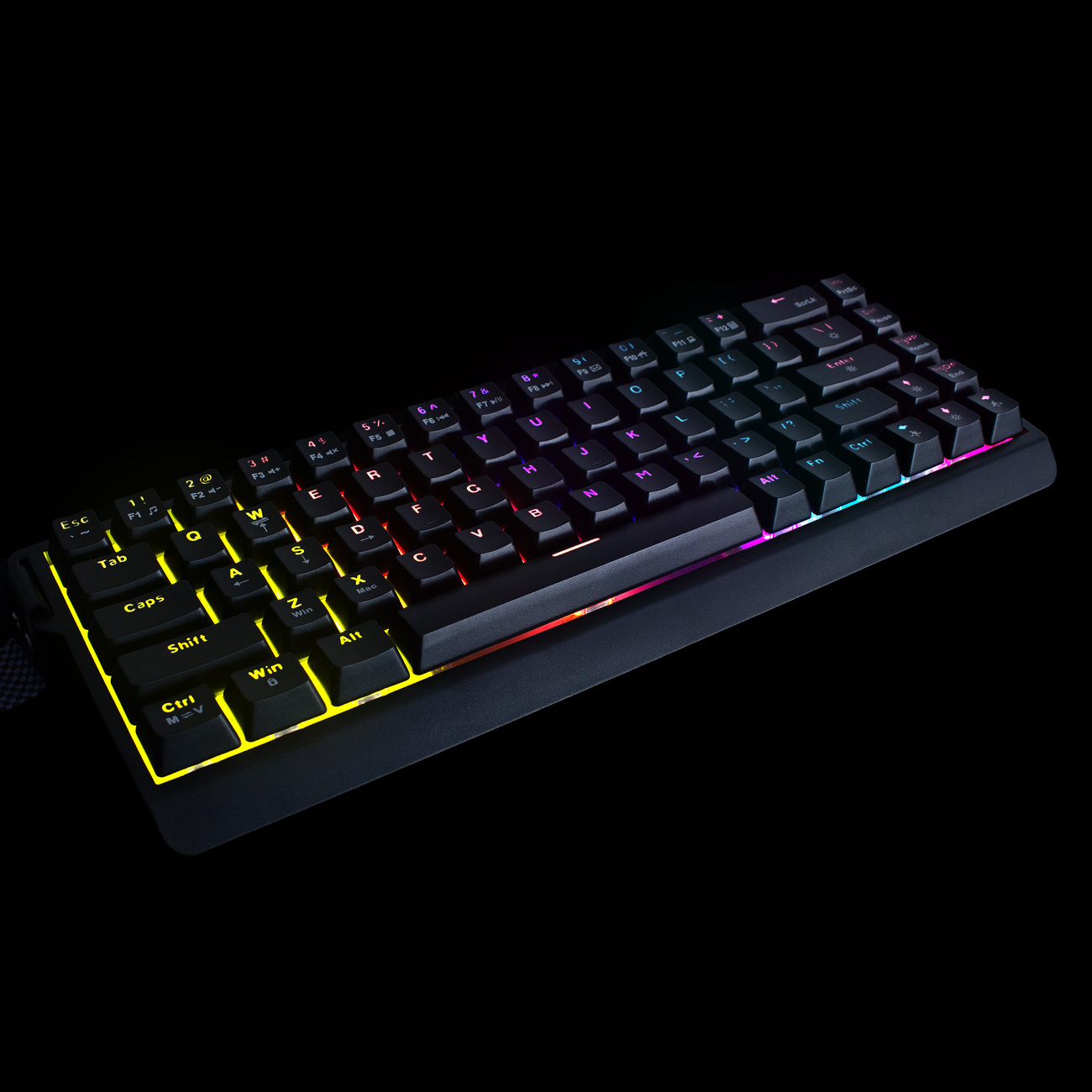 Usb-a Rgb Apšviečiama Mechaninė žaidimų Klaviatūra - Juoda