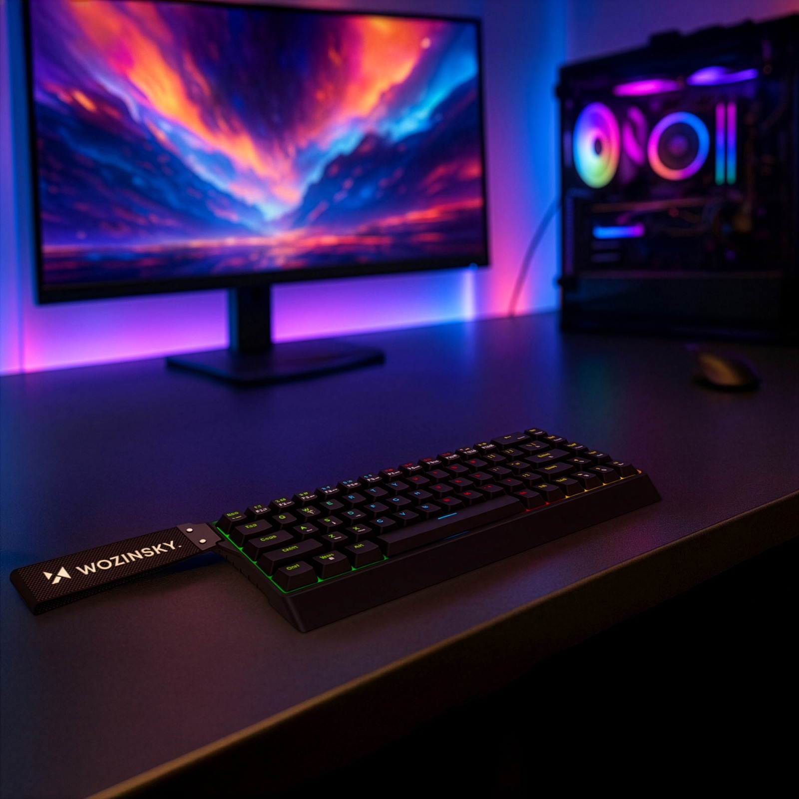 Usb-a Rgb Apšviečiama Mechaninė žaidimų Klaviatūra - Juoda