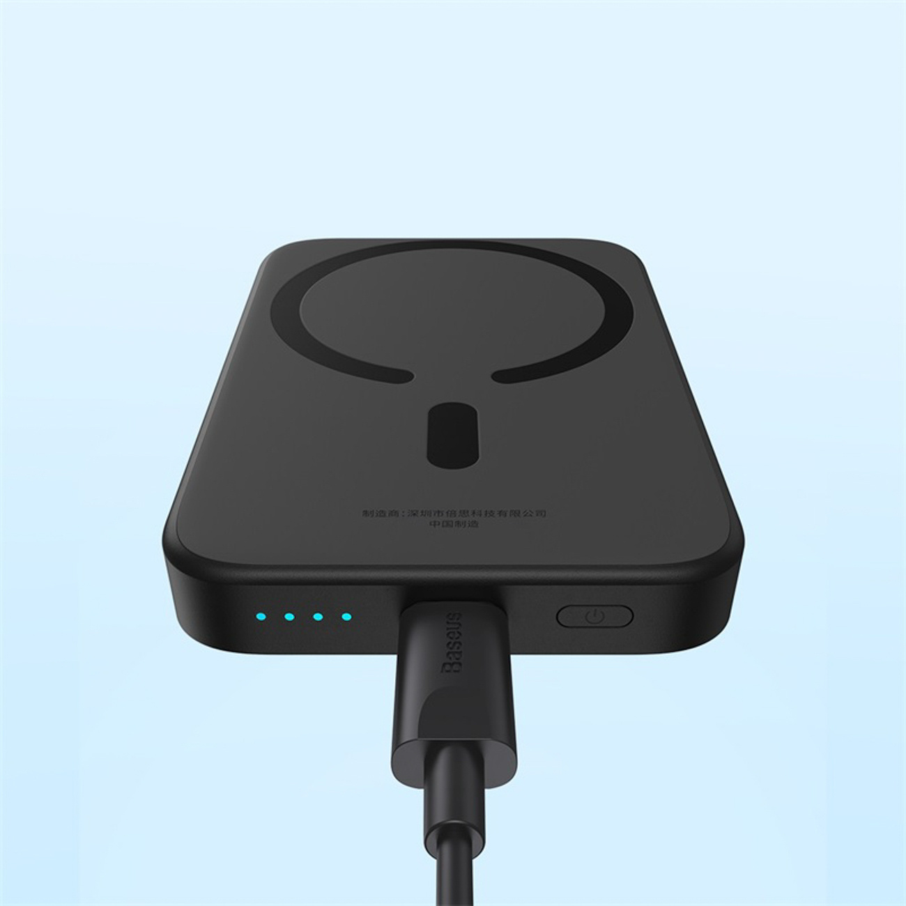 Indukcinis Maitinimo šaltinis 6000 Mah 20 W Su Usb-c Kabeliu Magnetic Mini Air - Juodas