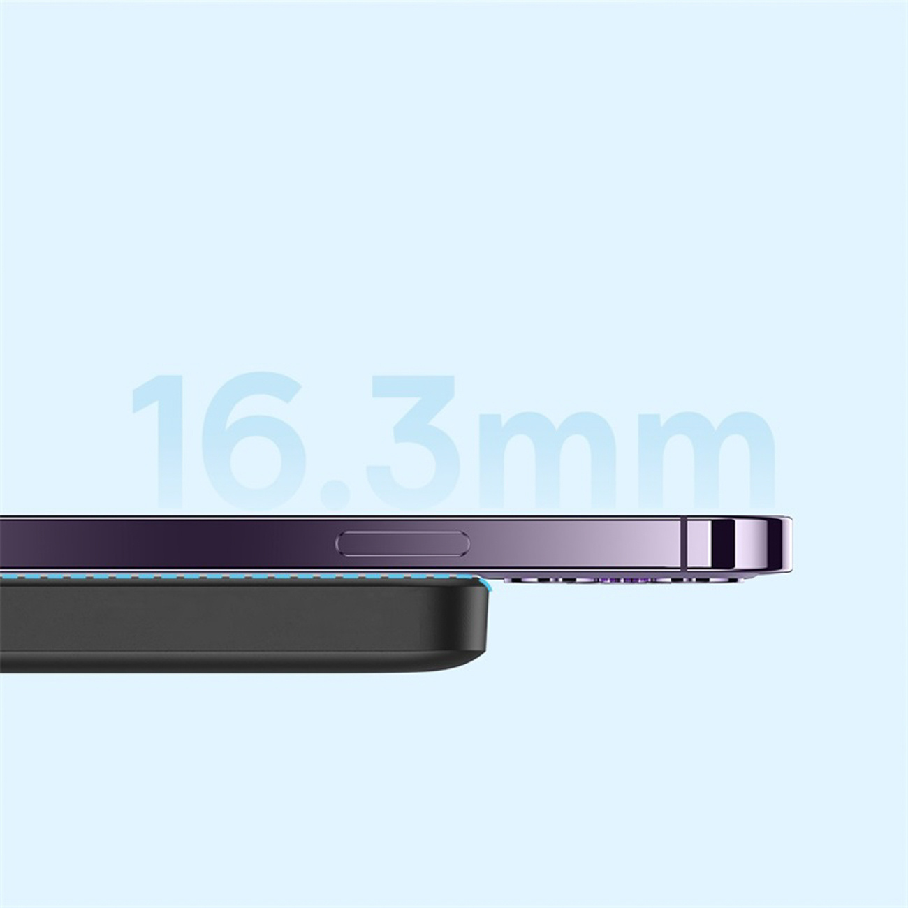 Indukcinis Maitinimo šaltinis 6000 Mah 20 W Su Usb-c Kabeliu Magnetic Mini Air - Juodas