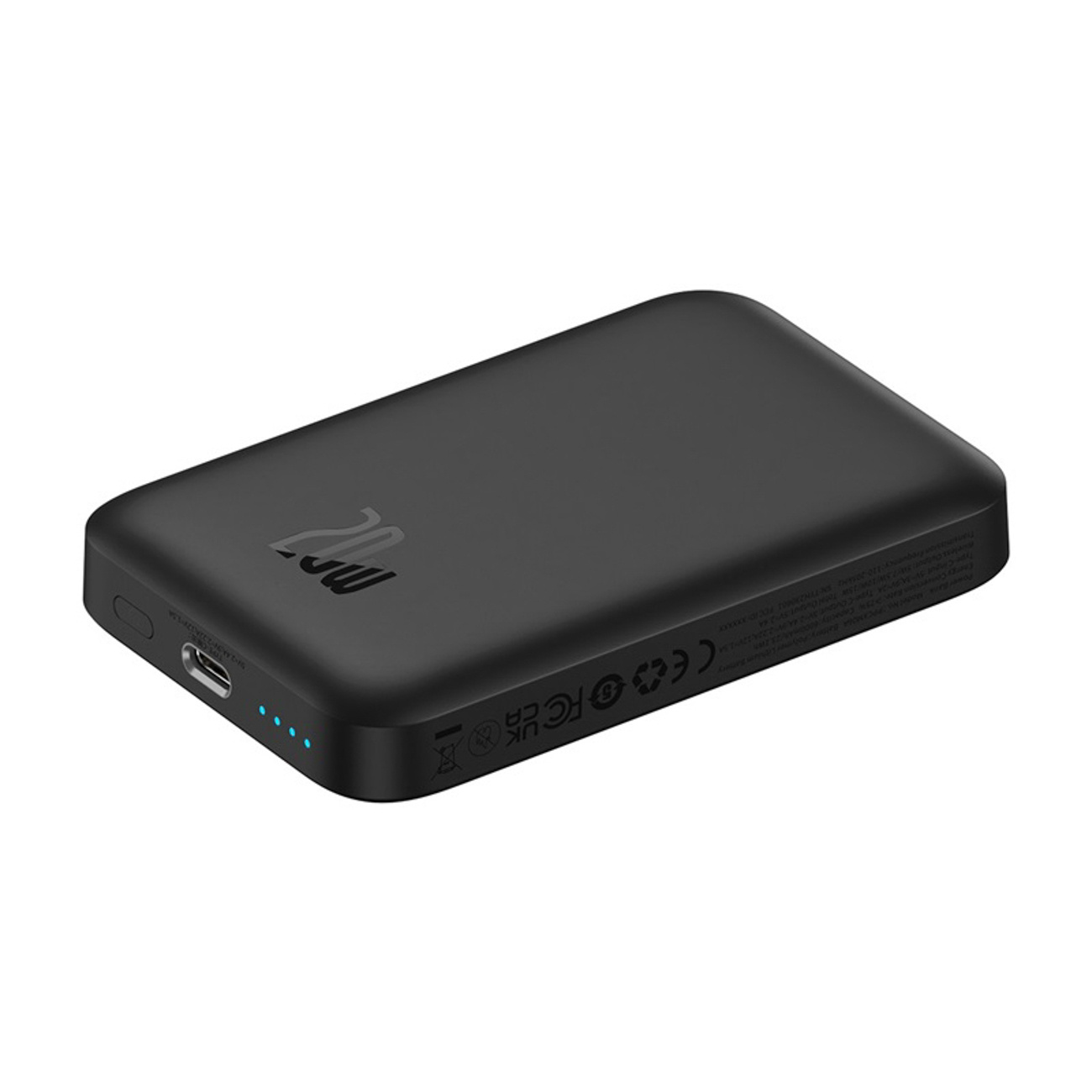 Indukcinis Maitinimo šaltinis 6000 Mah 20 W Su Usb-c Kabeliu Magnetic Mini Air - Juodas