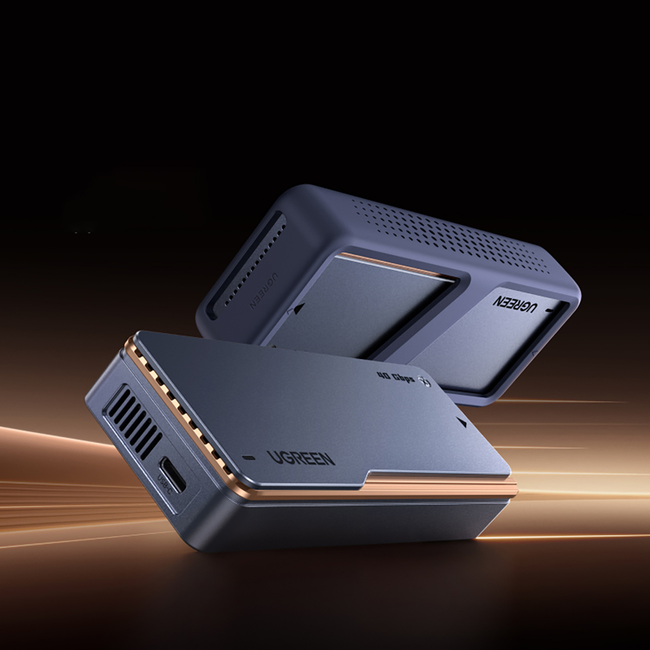 M.2 Nvme Ssd Korpusas Su Usb4 40 Gb/s Aktyviuoju Aušinimu - Pilkas