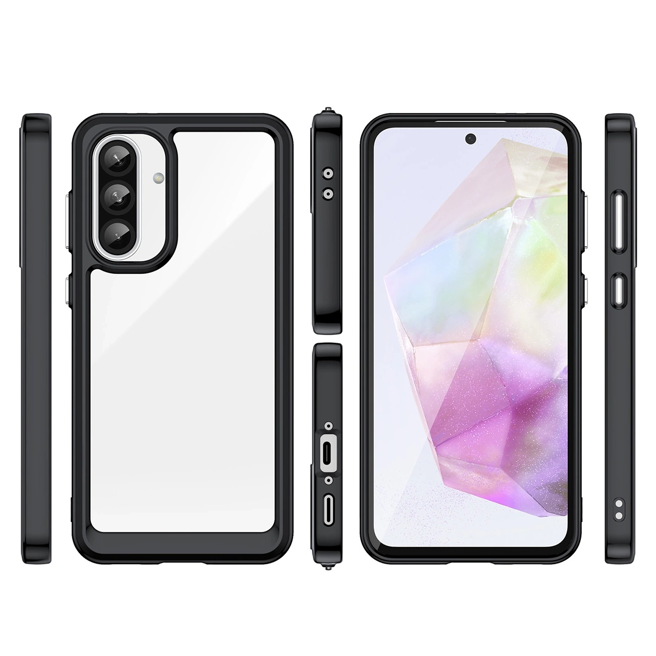 Dėklas Su Lanksčiu Rėmeliu, Skirtas "samsung Galaxy A56 Outer Space Case" - Juodas