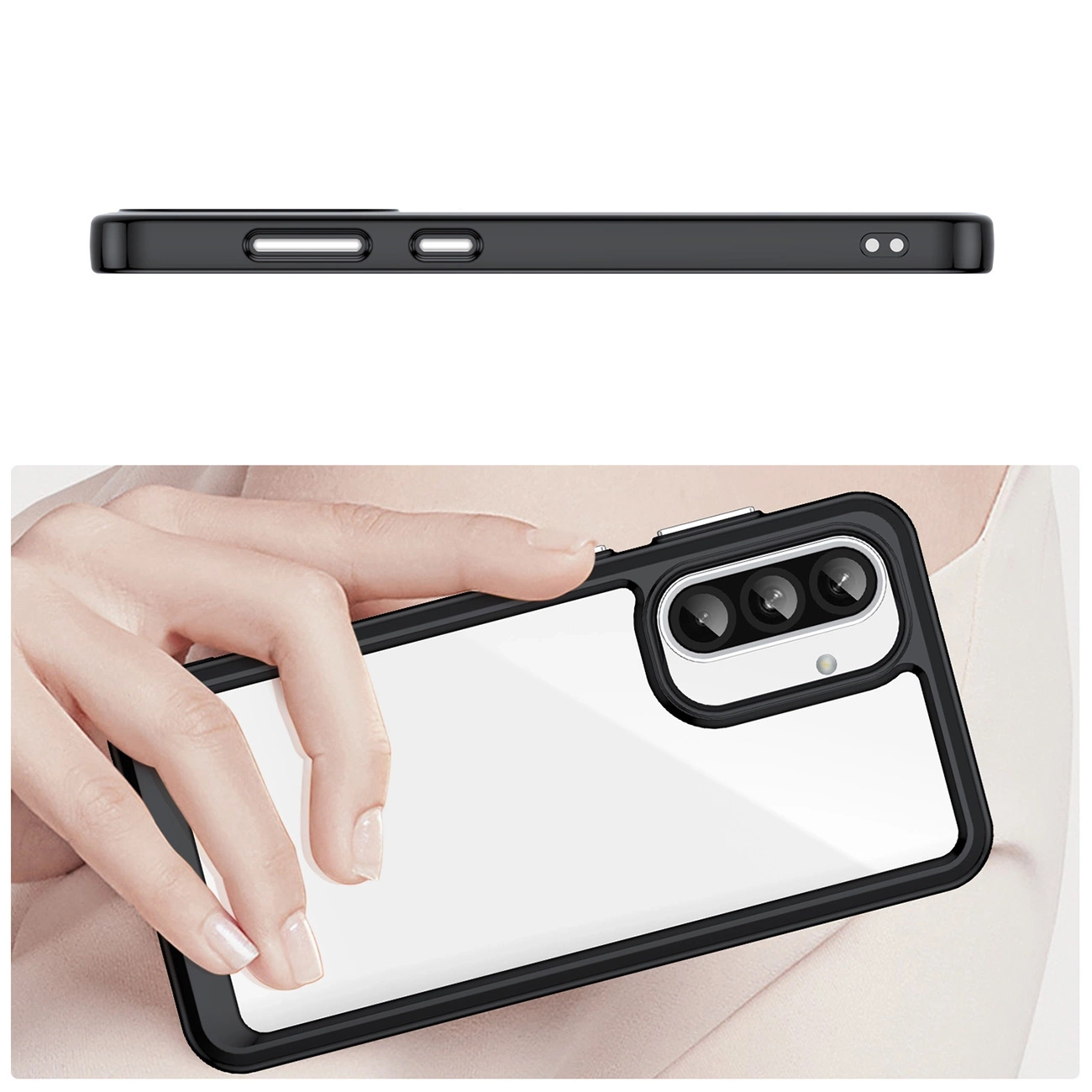 Dėklas Su Lanksčiu Rėmeliu, Skirtas "samsung Galaxy A56 Outer Space Case" - Juodas