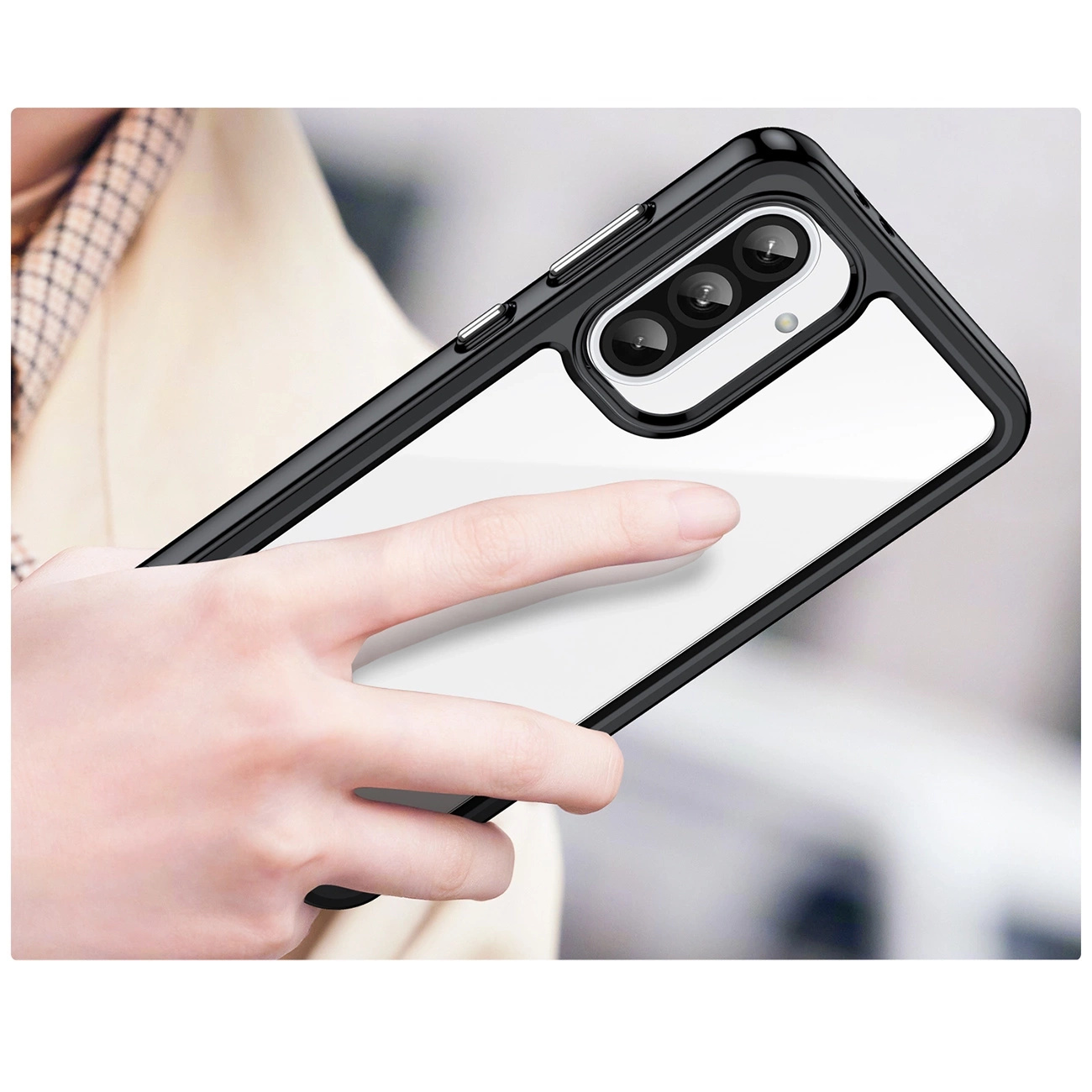 Dėklas Su Lanksčiu Rėmeliu, Skirtas "samsung Galaxy A56 Outer Space Case" - Juodas