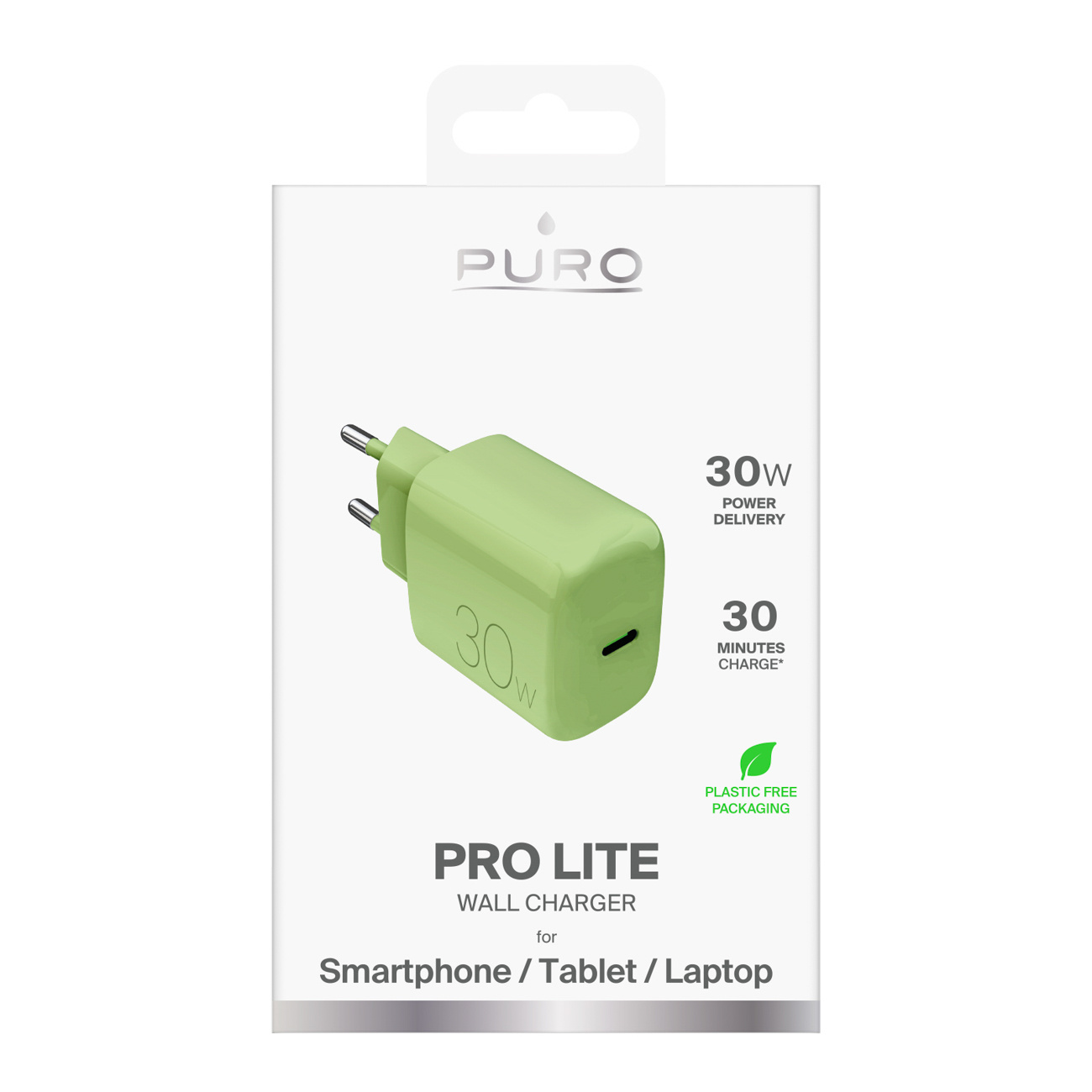 "usb-c Pro Lite" 30 W Tinklo įkroviklis - žalias