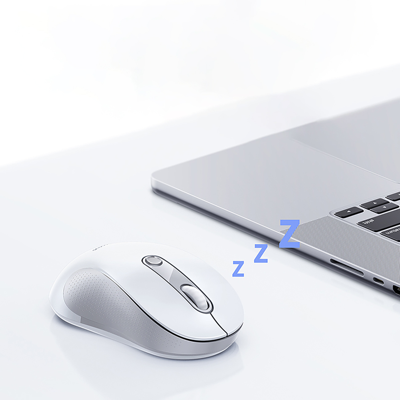 Belaidė Usb 2,4 Ghz Ergonominė Pelė F02 - Balta