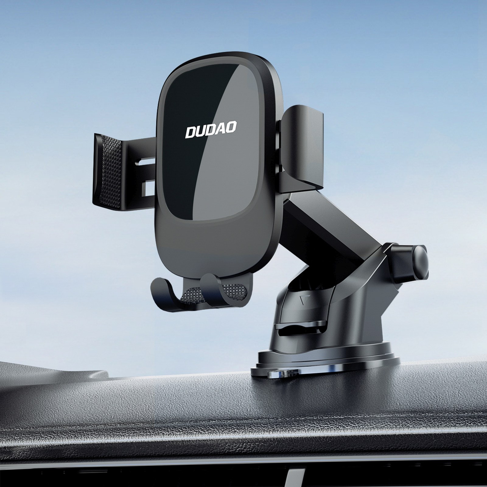Automobilinis Gravitacinis Laikiklis Išmaniajam Telefonui Su Siurbtuku Ant Priekinio Stiklo - Juodas