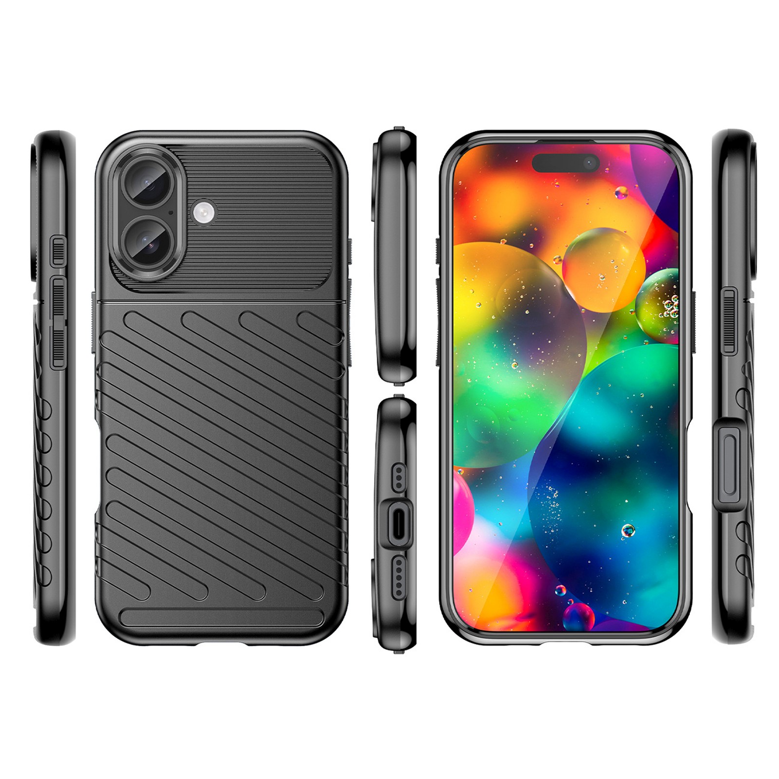 Galinis Dėklas Iphone 17 Thunder Case - Juodas