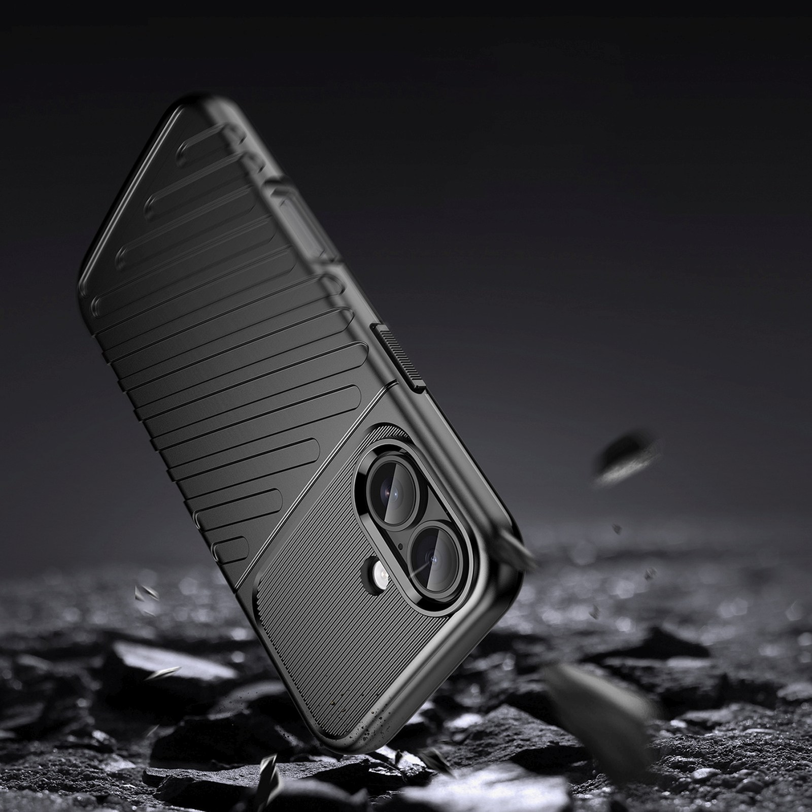 Galinis Dėklas Iphone 17 Thunder Case - Juodas
