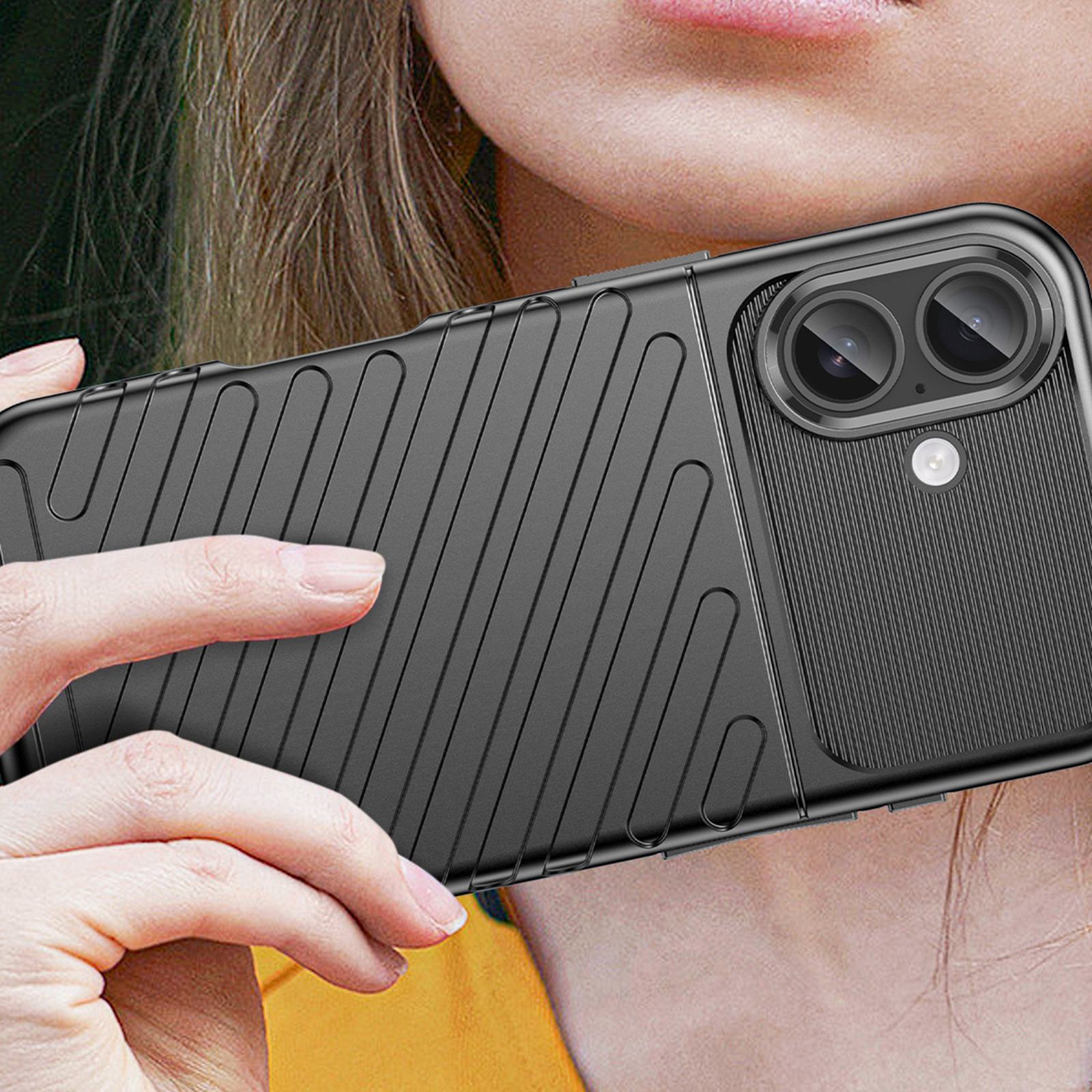 Galinis Dėklas Iphone 17 Thunder Case - Juodas