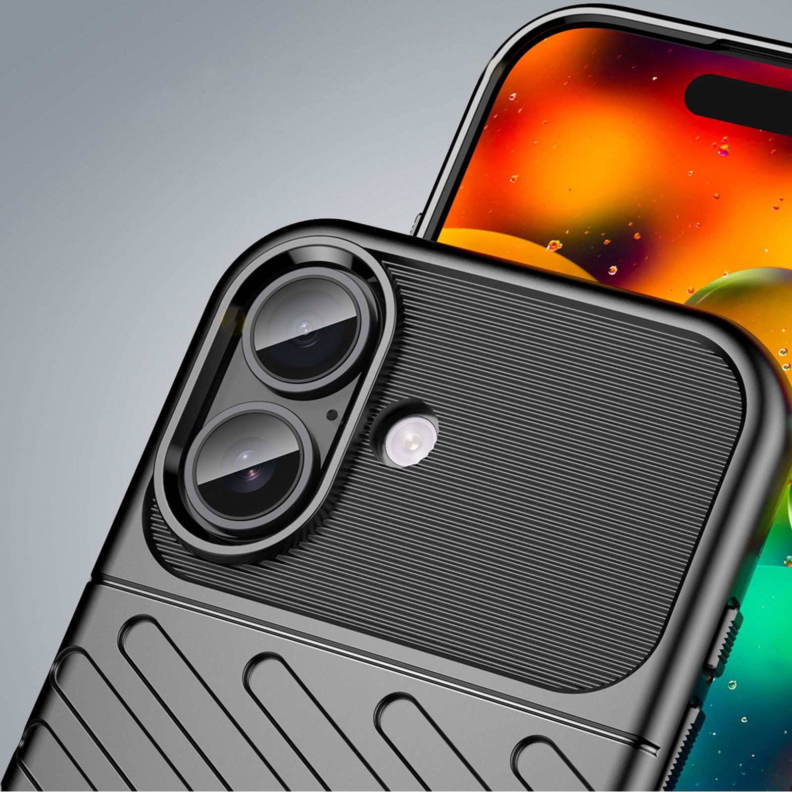 Galinis Dėklas Iphone 17 Thunder Case - Juodas