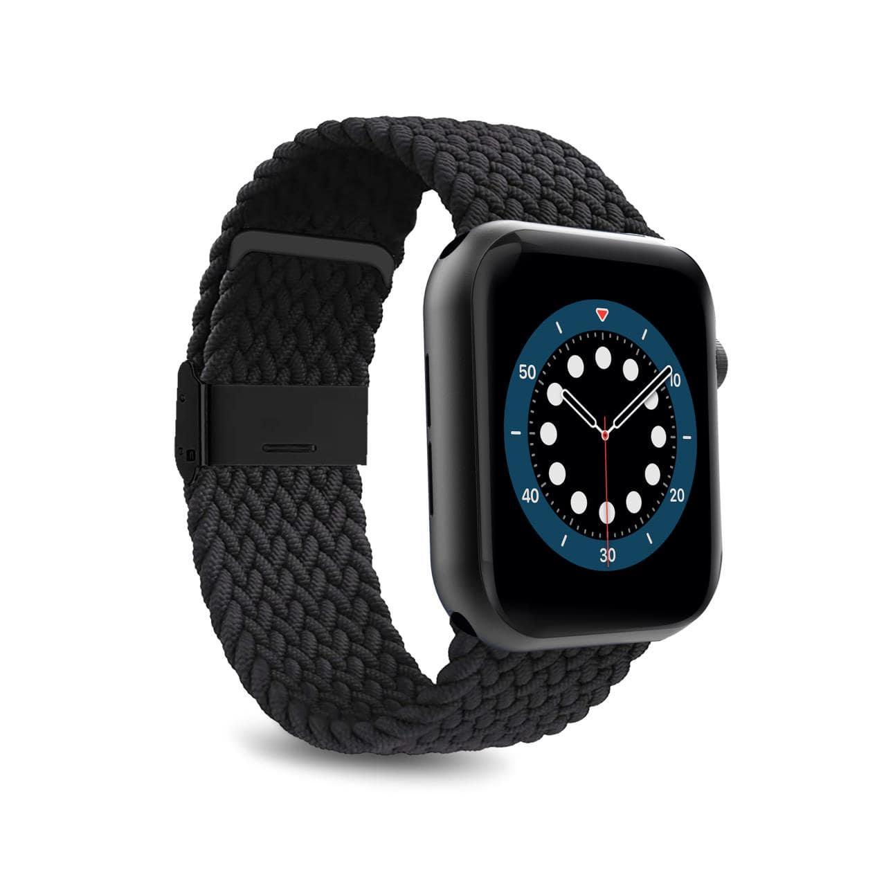 Nailoninis Dirželis, Skirtas "apple Watch" 38 40 41 Mm Kilpai - Juodas
