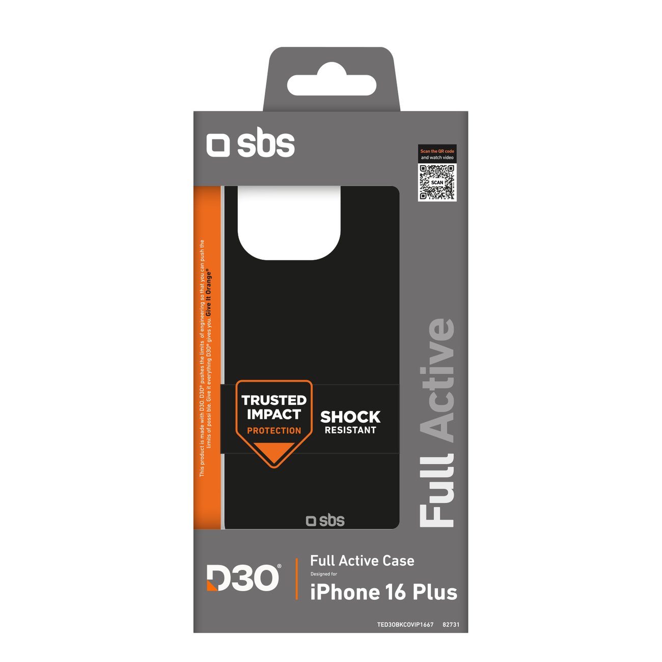 "iphone 16 Plus Full Active D3o" Dėklo Dangtelis - Juodas