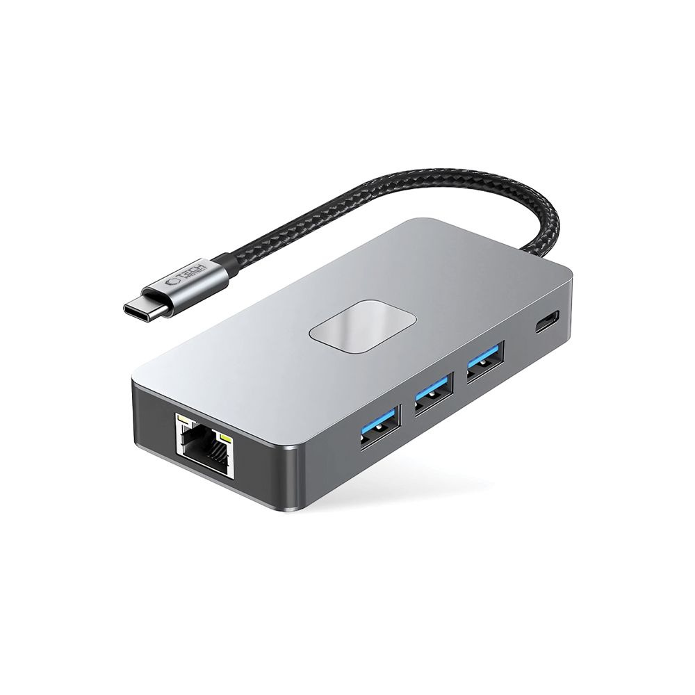 Hub Adapteris 9in1 Usb-c Usb-a Hdmi Sd Tf Rj45 4k 60hz - Pilkas
