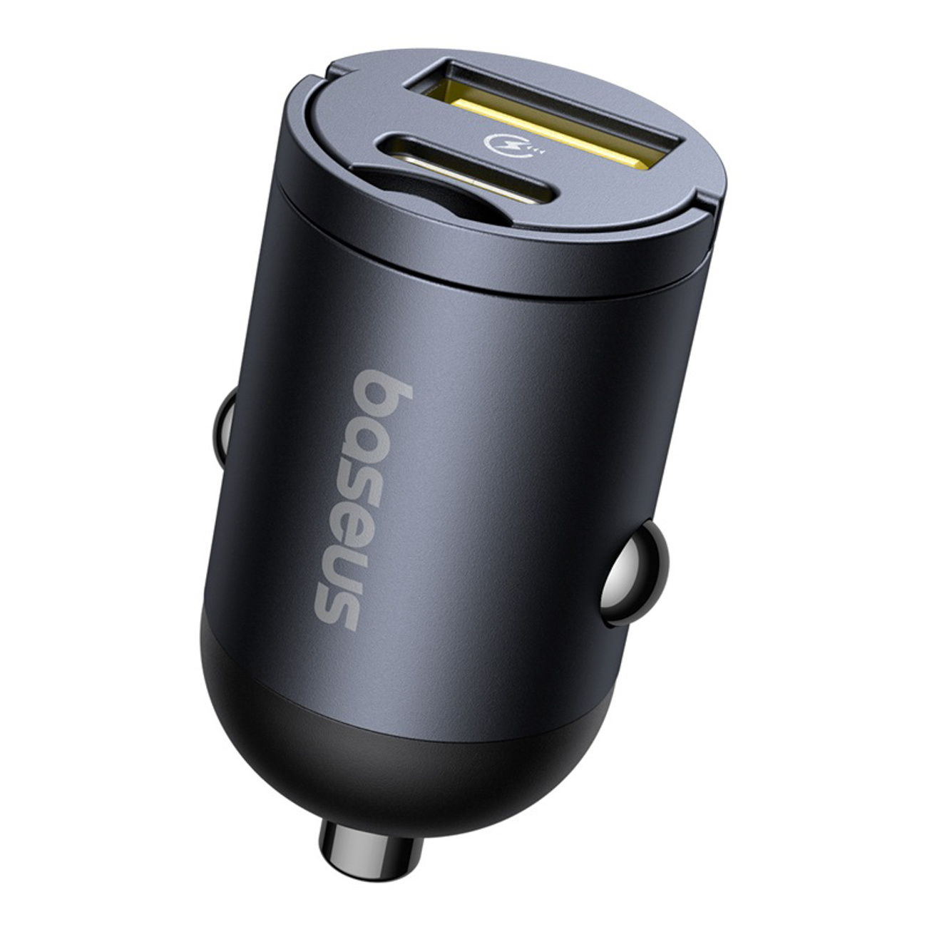 Usb-a Usb-c 30 W Automobilinis įkroviklis - Juodas