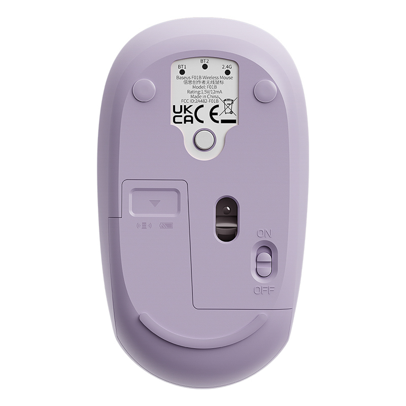 Belaidė Pelė 3 Režimai 2,4 Ghz "bluetooth 3.0" 5.0 F01b - Violetinė