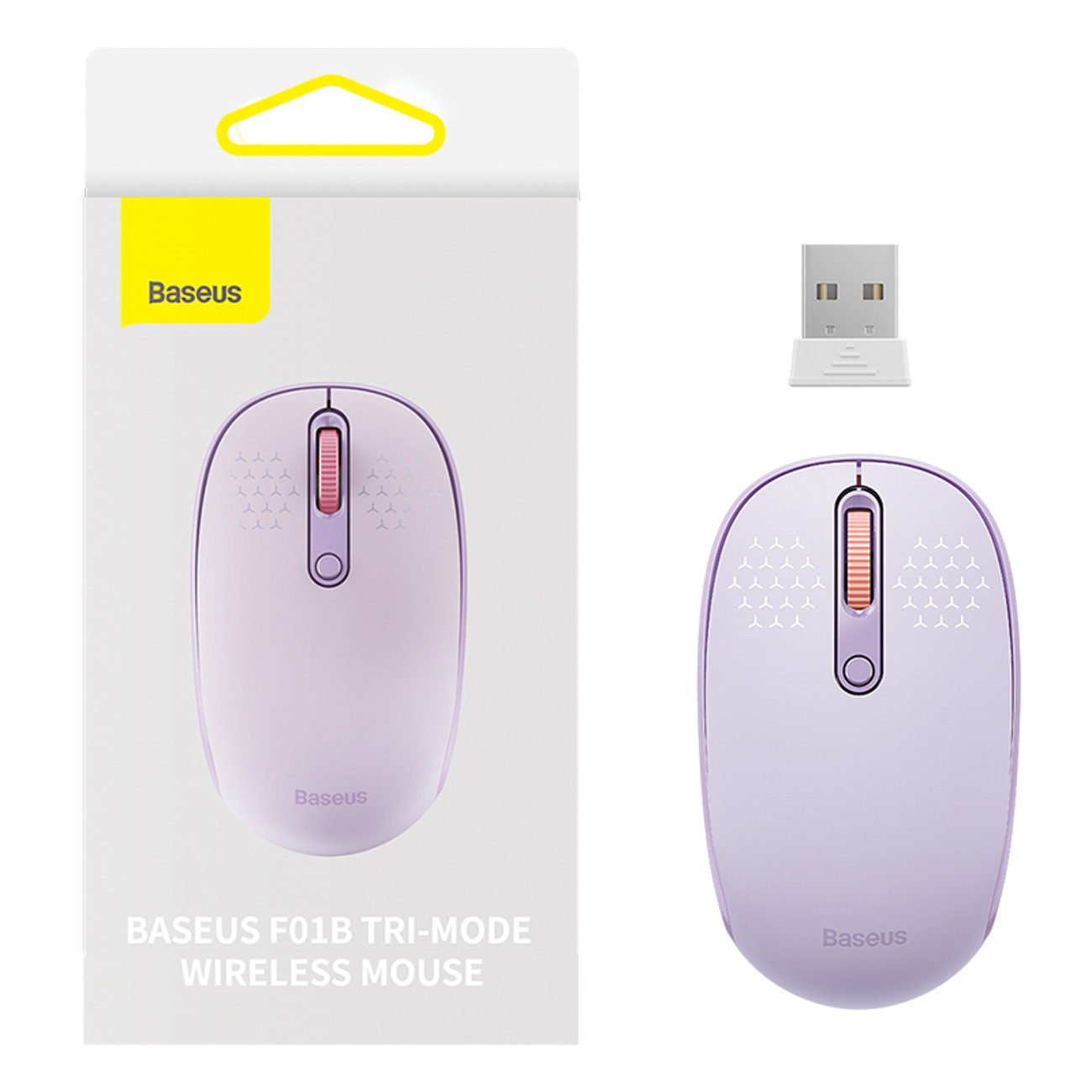Belaidė Pelė 3 Režimai 2,4 Ghz "bluetooth 3.0" 5.0 F01b - Violetinė