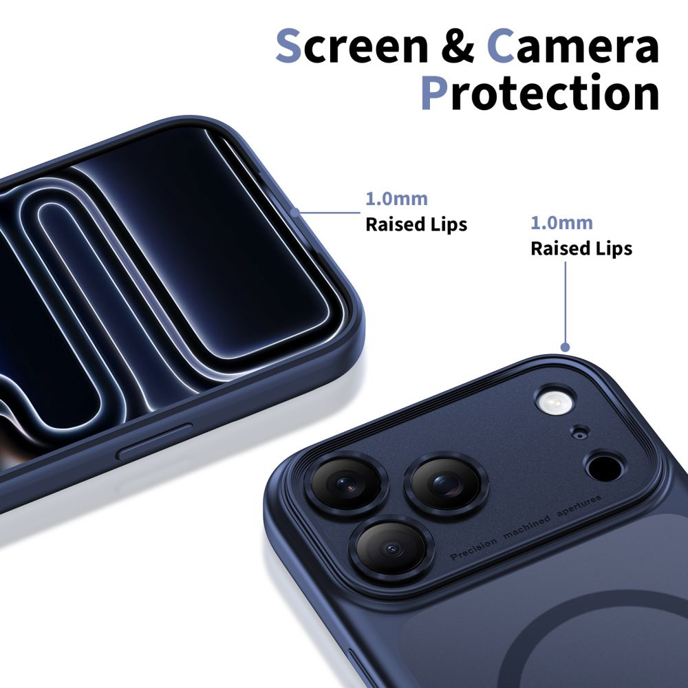 Dėklas "iphone 17 Pro Max Magpeak Magsafe Cc" - Tamsiai Mėlynas Matinis