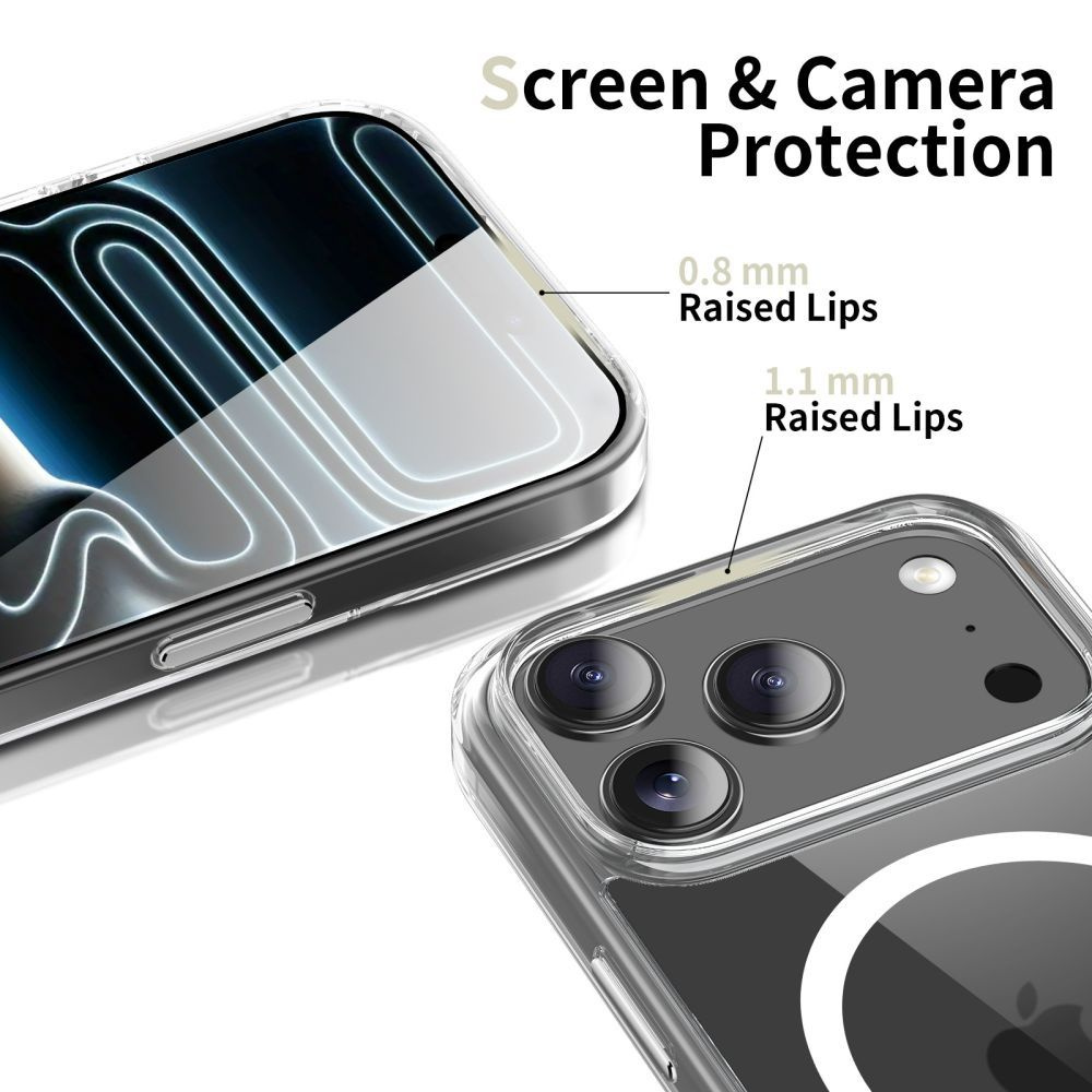 Dėklas "iphone 17 Pro Flexair Hybrid Cc Magsafe" - Skaidrus