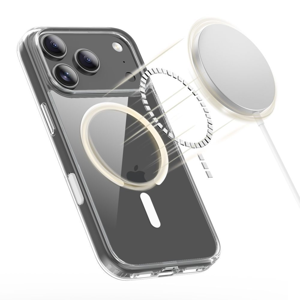 Dėklas "iphone 17 Pro Flexair Hybrid Cc Magsafe" - Skaidrus