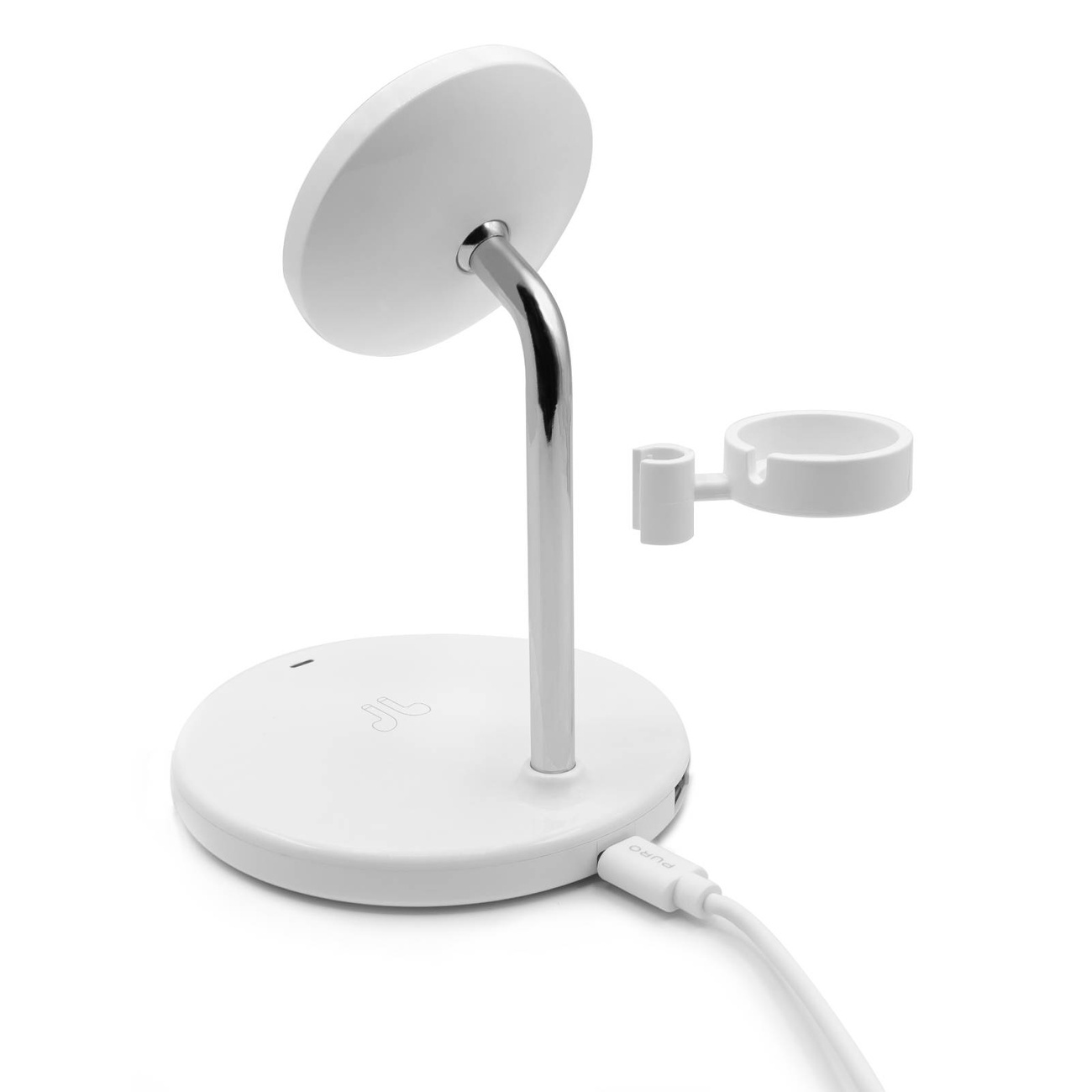 Indukcinis įkroviklis "3-in-1" Su Stovu "iphone Airpods Usb-a" - Baltas